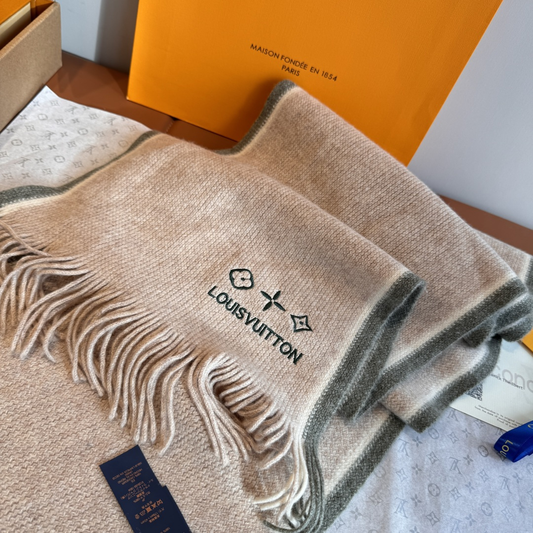 Cheap Louis Vuitton Cashmere Scarf in 227138, $55 USD- [IB227138] - Replica Louis Vuitton Cashmere Scarf