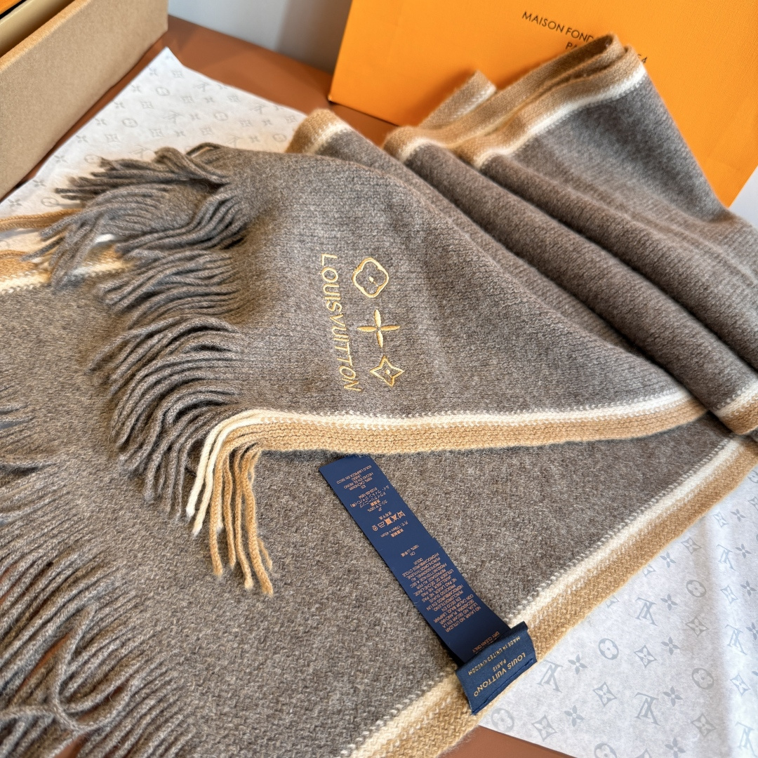 Cheap Louis Vuitton Cashmere Scarf in 227139, $55 USD- [IB227139] - Replica Louis Vuitton Cashmere Scarf