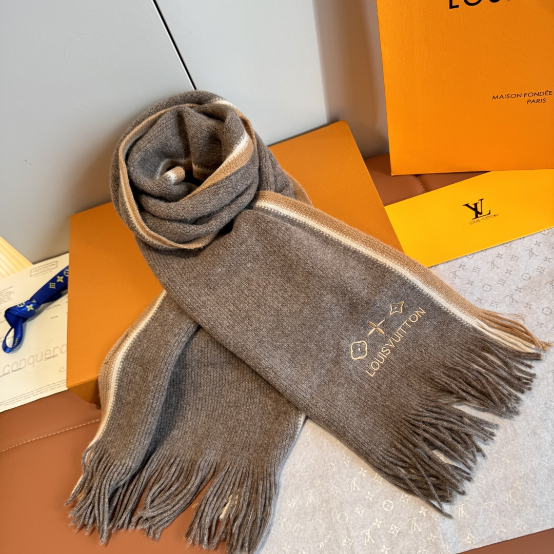 Cheap Louis Vuitton Cashmere Scarf in 227139, $55 USD- [IB227139] - Replica Louis Vuitton Cashmere Scarf