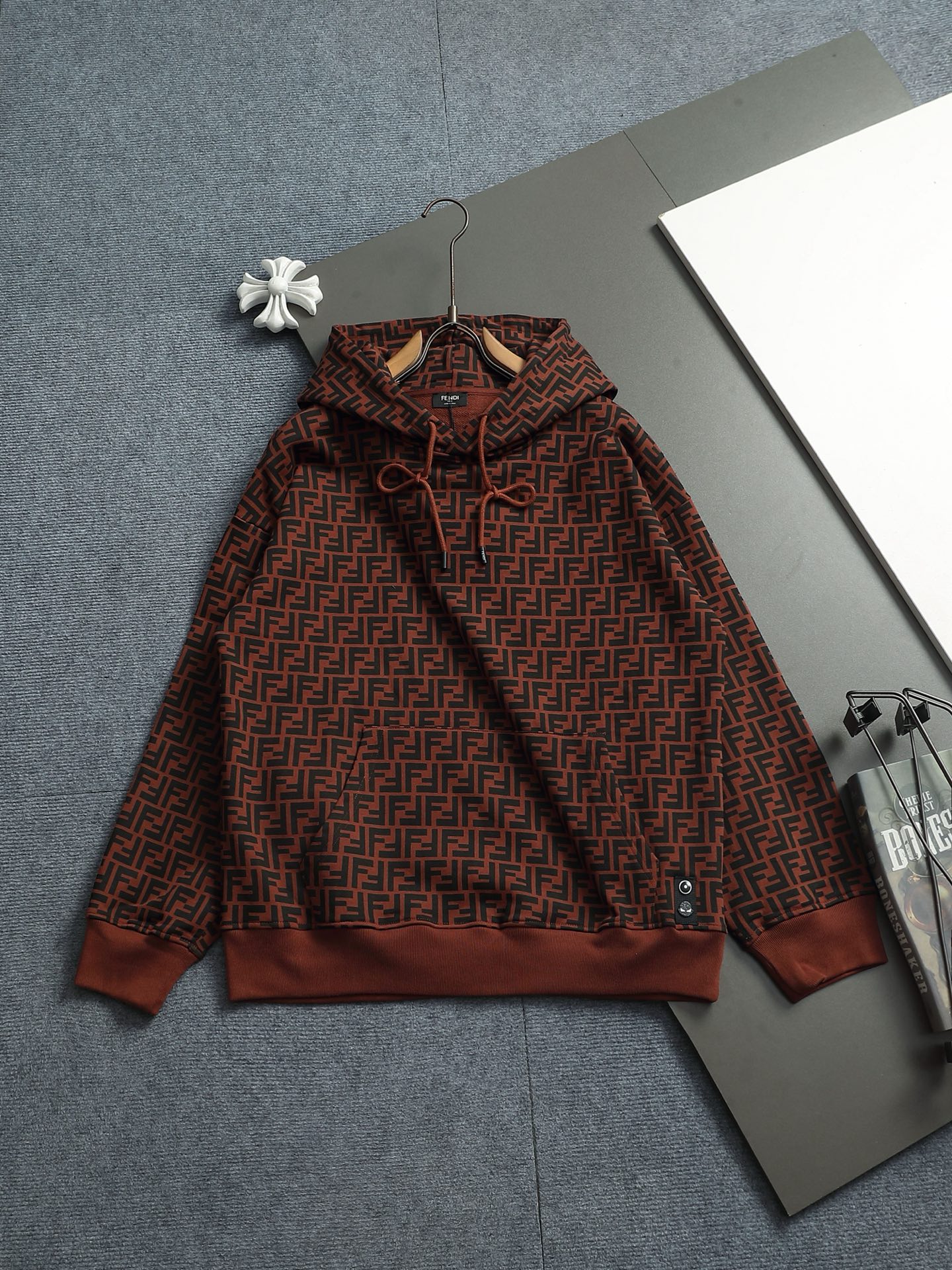 Cheap Fendi Hoodies for Men in 227152, $50 USD- [IB227152] - Replica Fendi Hoodies for Men