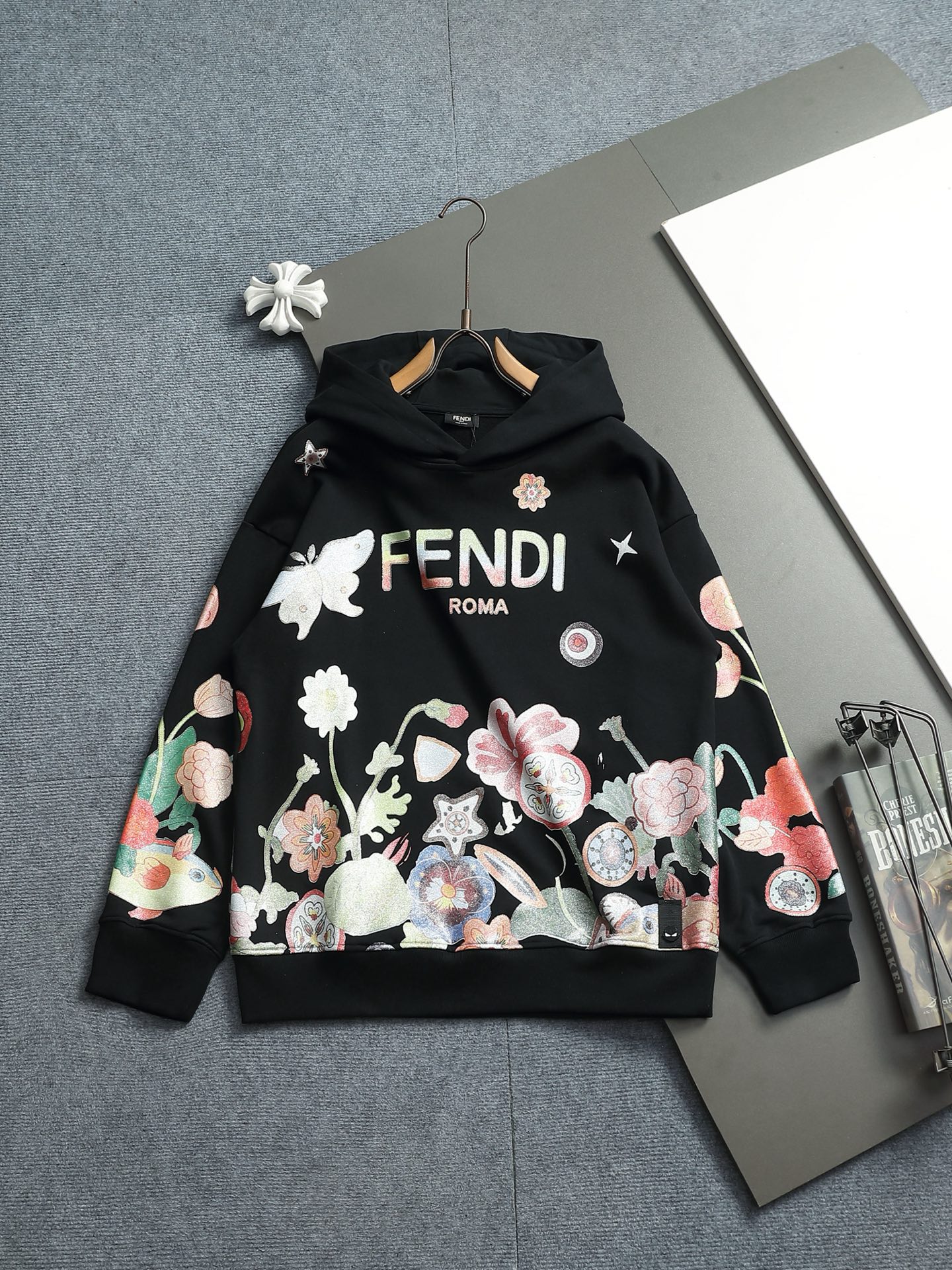 Cheap Fendi Hoodies for Men in 227156, $50 USD- [IB227156] - Replica Fendi Hoodies for Men