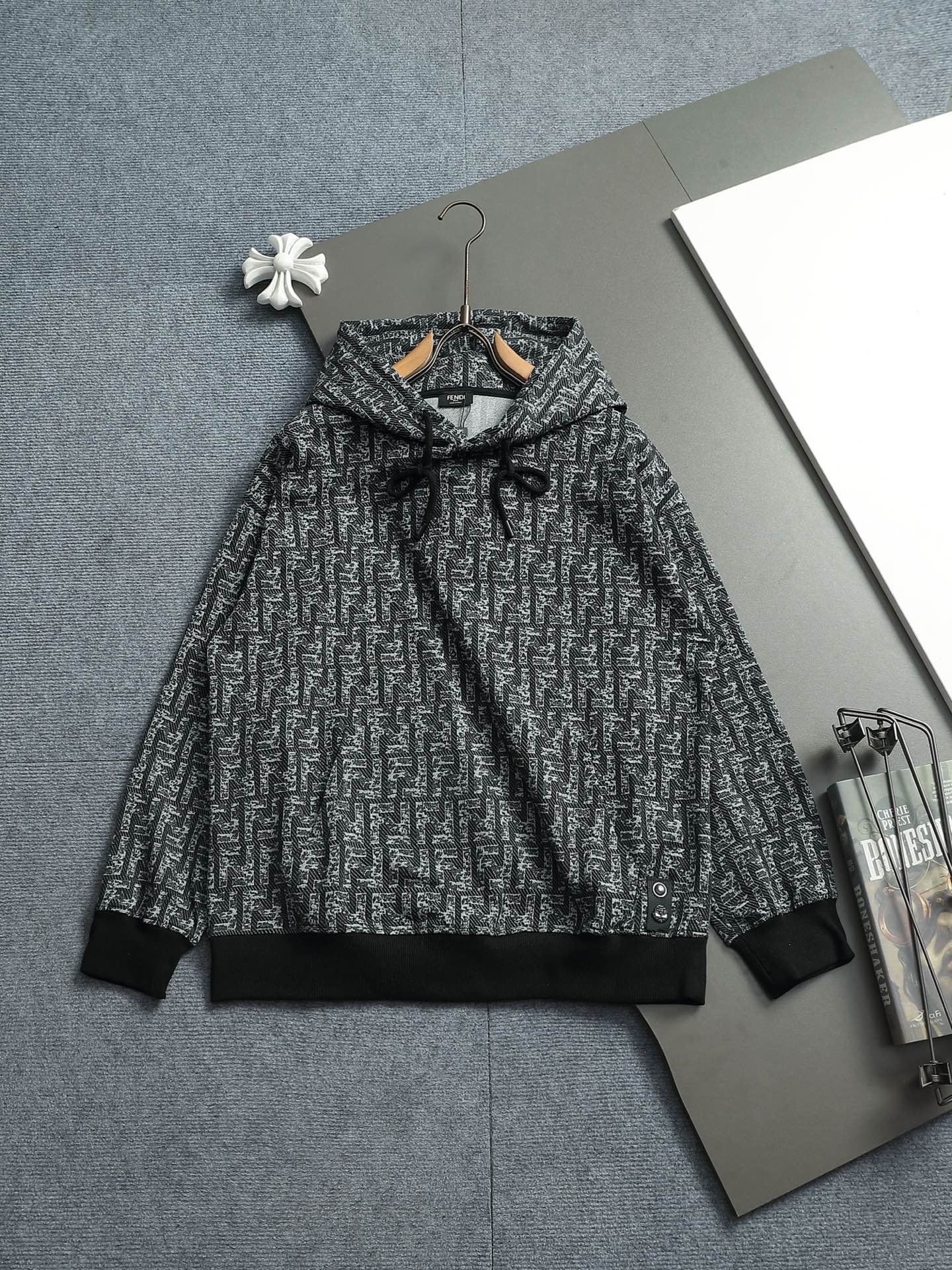 Cheap Fendi Hoodies for Men in 227158, $50 USD- [IB227158] - Replica Fendi Hoodies for Men
