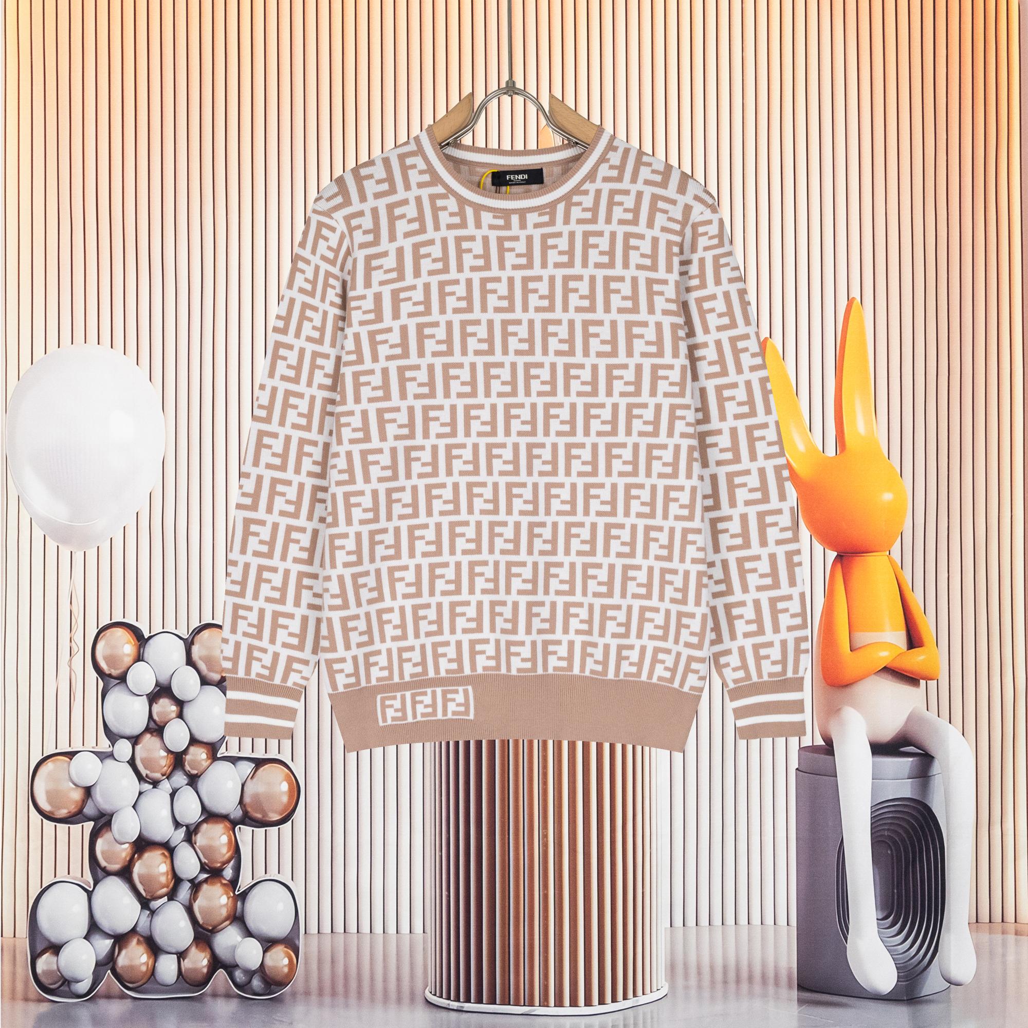 Cheap Fendi Sweaters for Men in 227162, $50 USD- [IB227162] - Replica Fendi Sweaters for Men
