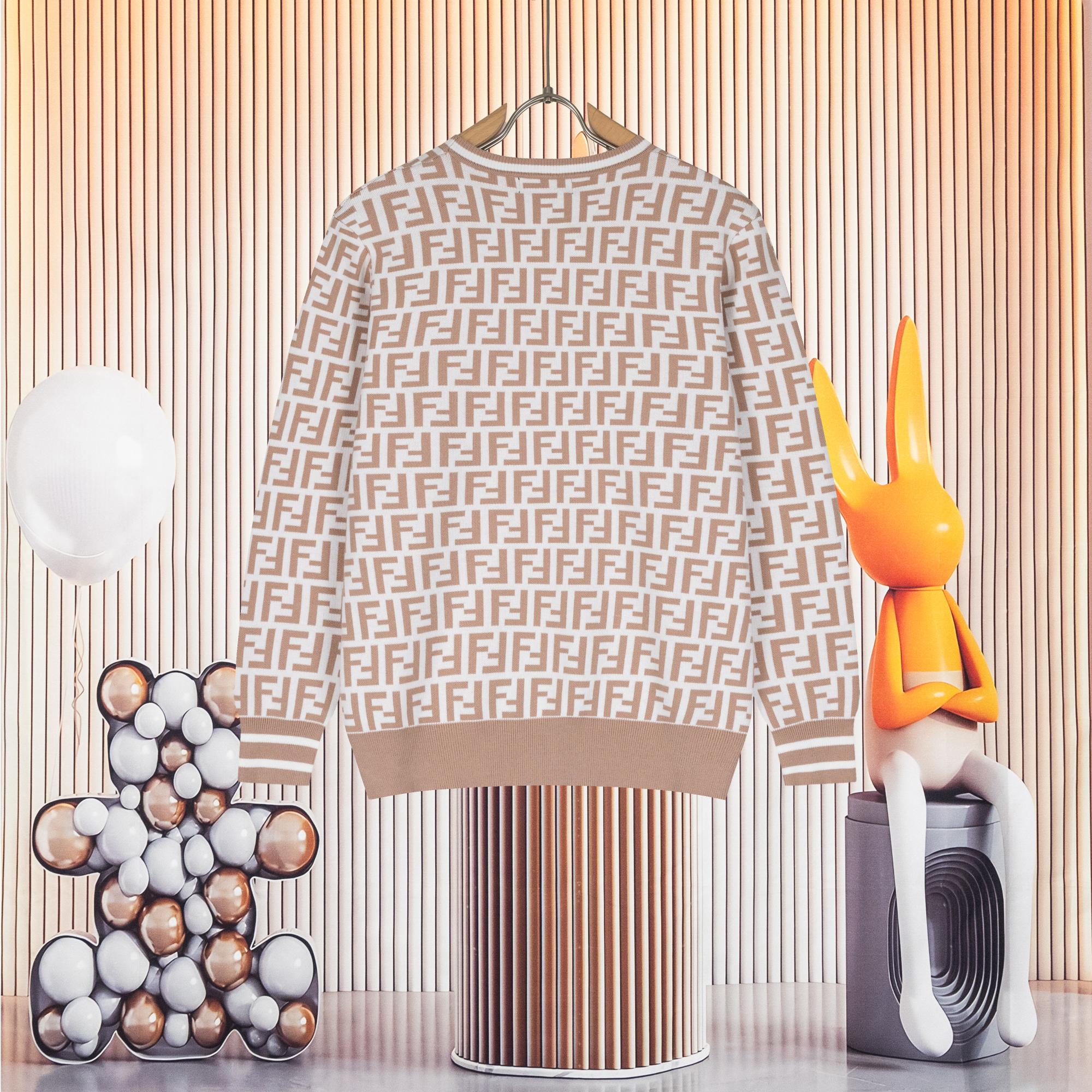 Cheap Fendi Sweaters for Men in 227162, $50 USD- [IB227162] - Replica Fendi Sweaters for Men