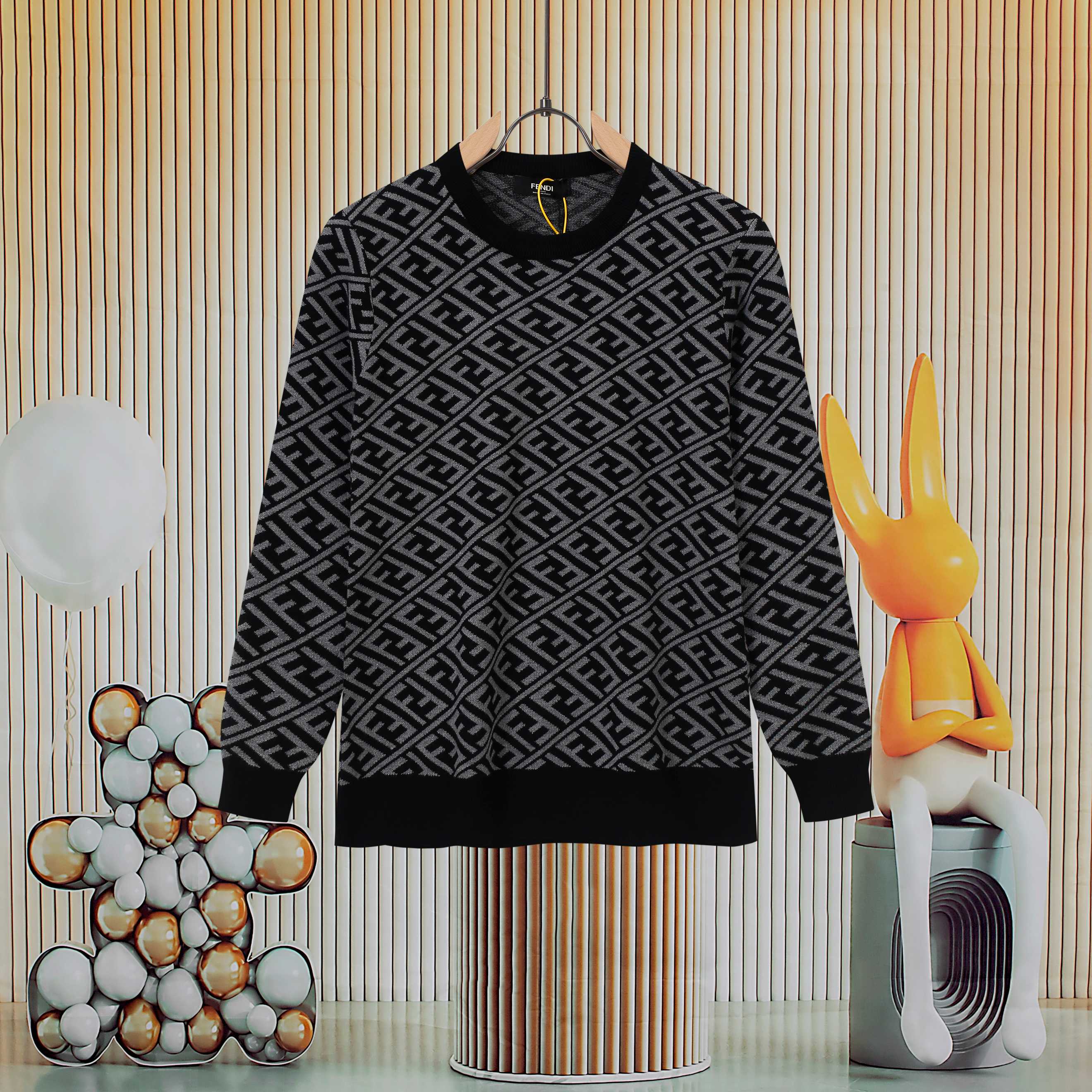 Cheap Fendi Sweaters for Men in 227164, $50 USD- [IB227164] - Replica Fendi Sweaters for Men