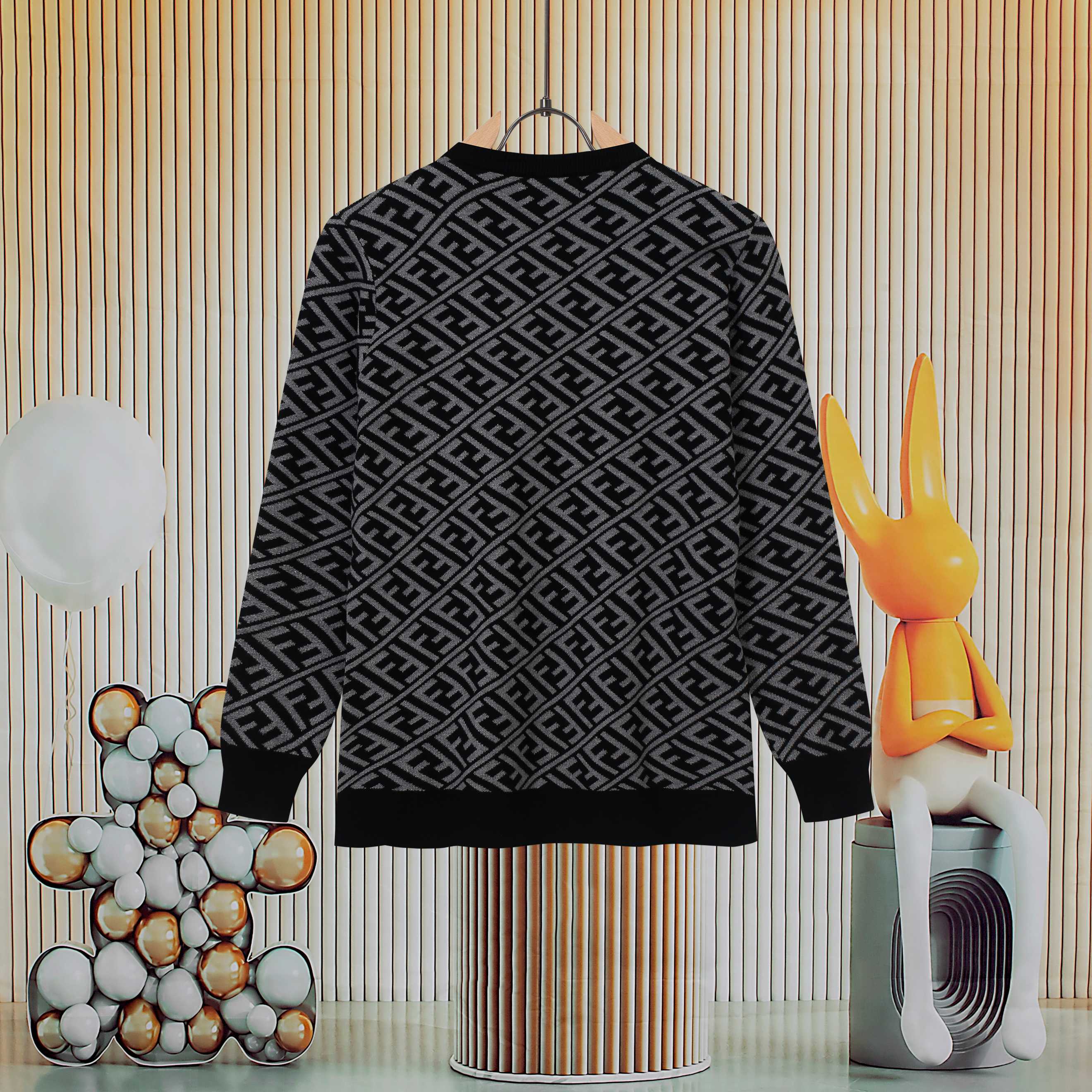 Cheap Fendi Sweaters for Men in 227164, $50 USD- [IB227164] - Replica Fendi Sweaters for Men