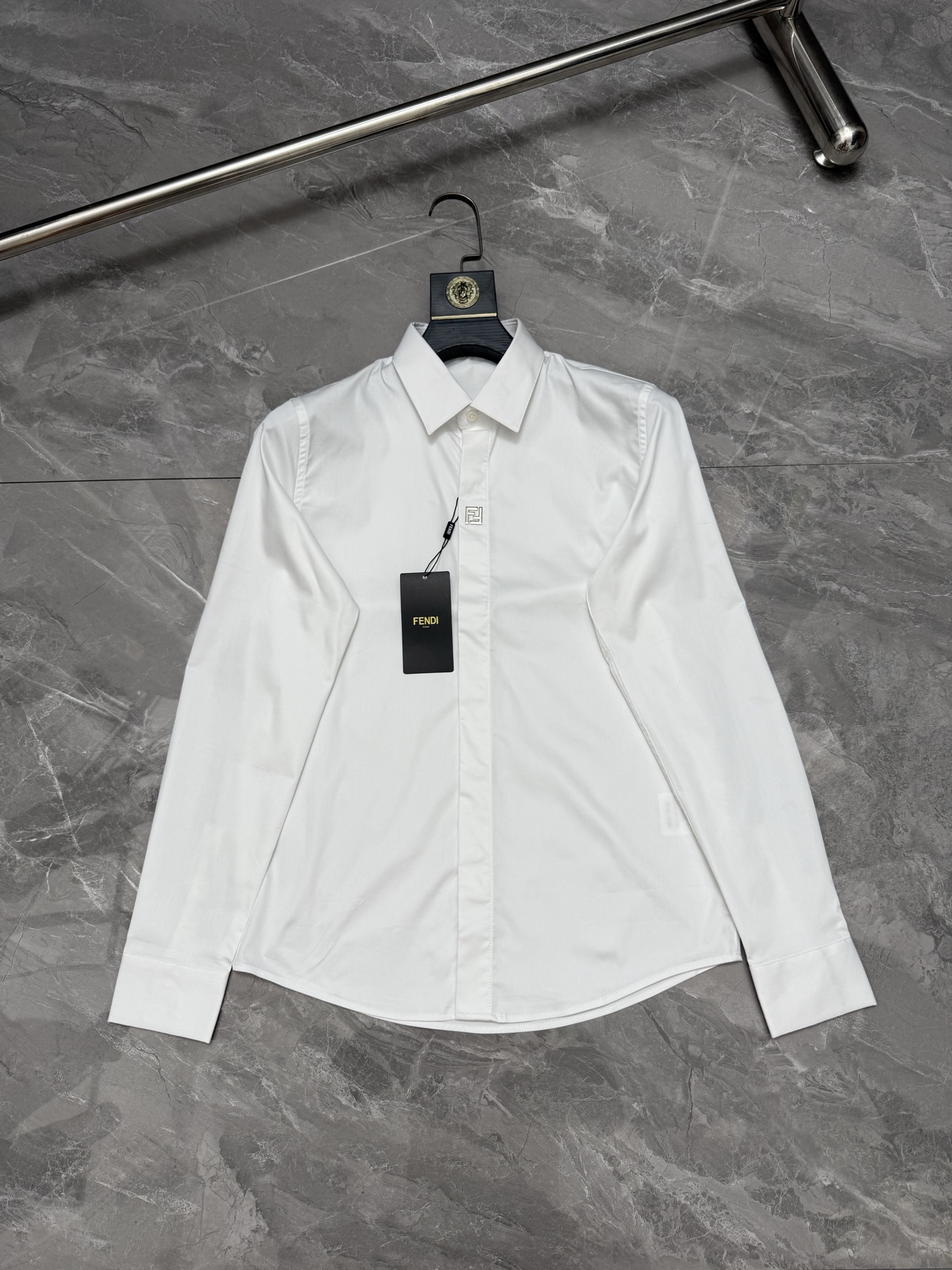 Cheap Fendi Long-Sleeved Polo Shirts in 227168, $55 USD- [IB227168] - Replica Fendi Long-Sleeved Polo Shirts