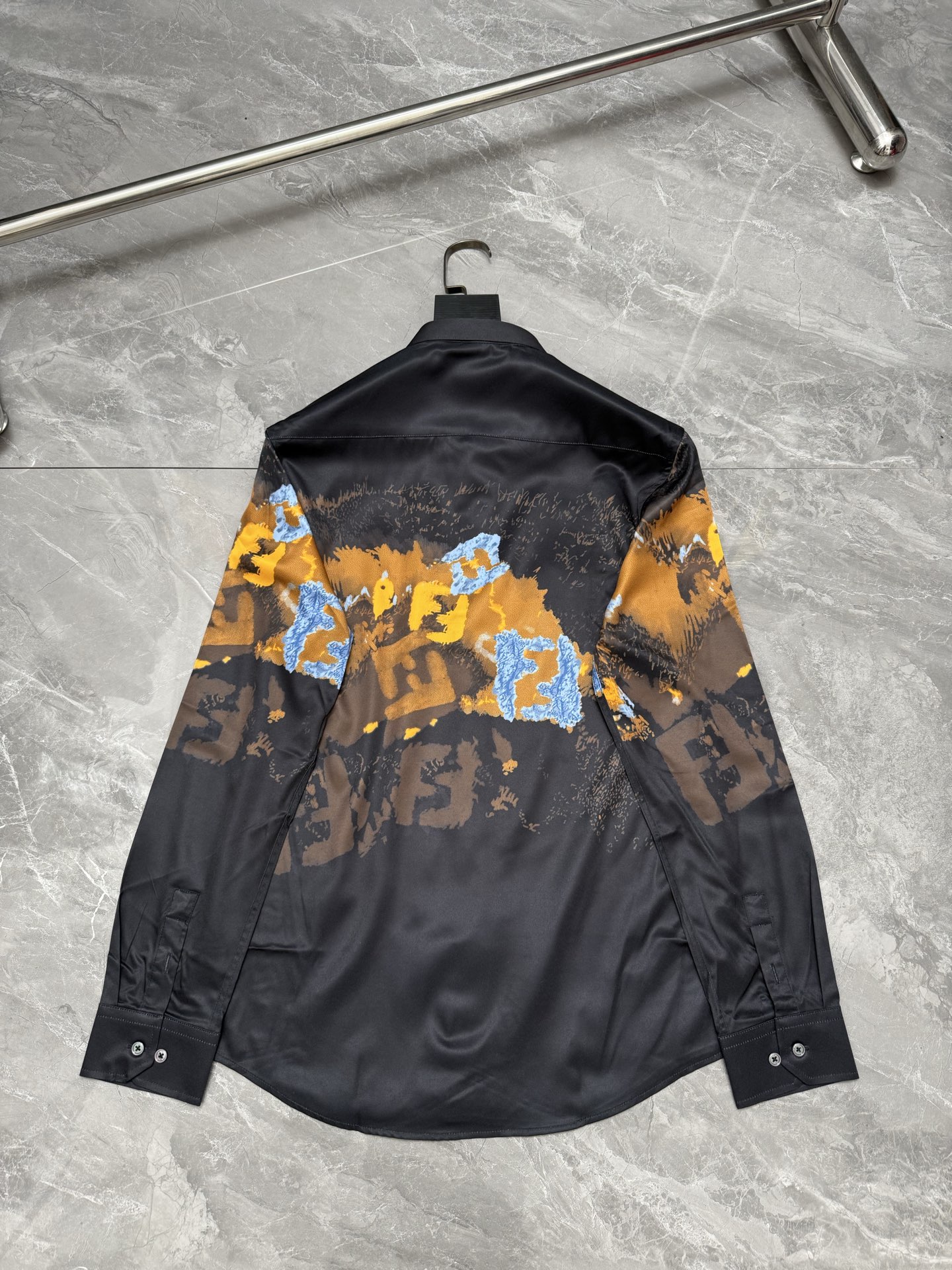 Cheap Fendi Long-Sleeved Polo Shirts in 227170, $55 USD- [IB227170] - Replica Fendi Long-Sleeved Polo Shirts