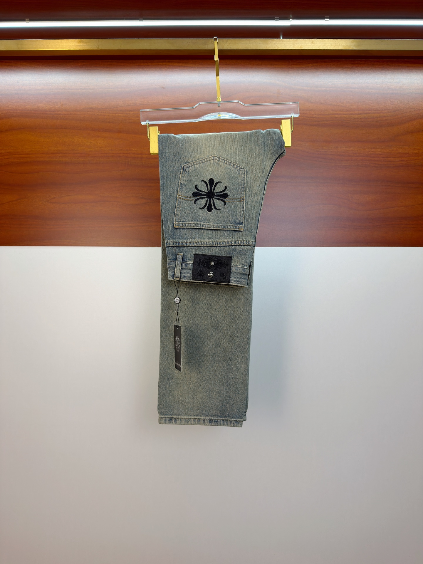 Cheap Chrome Hearts Jeans in 227406, $110 USD- [IB227406] - Replica Chrome Hearts Jeans