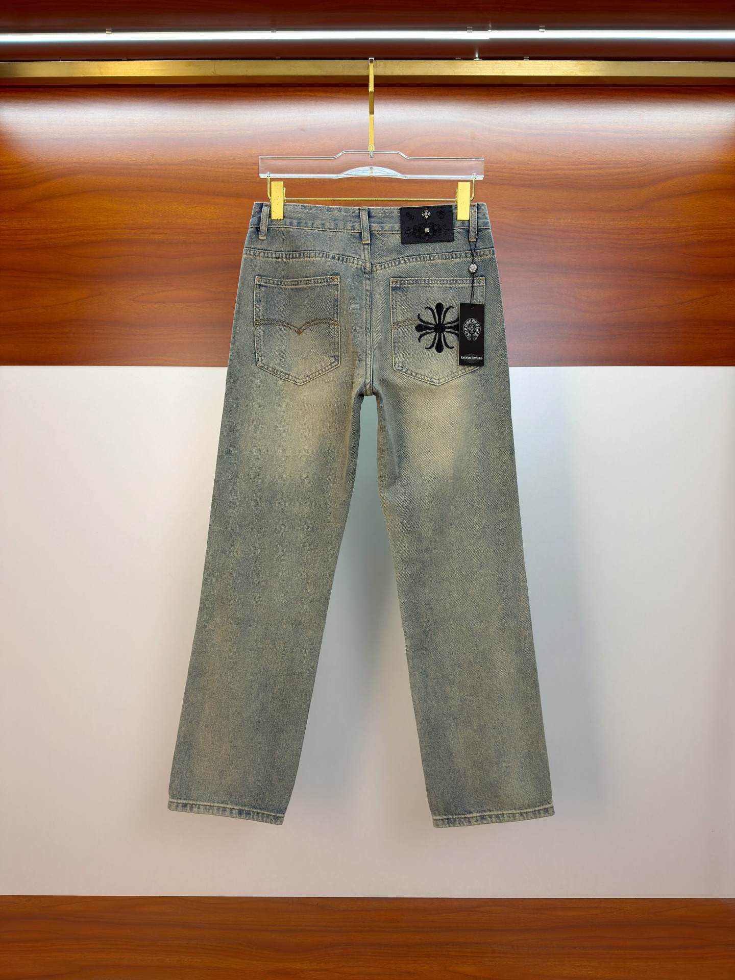 Cheap Chrome Hearts Jeans in 227406, $110 USD- [IB227406] - Replica Chrome Hearts Jeans