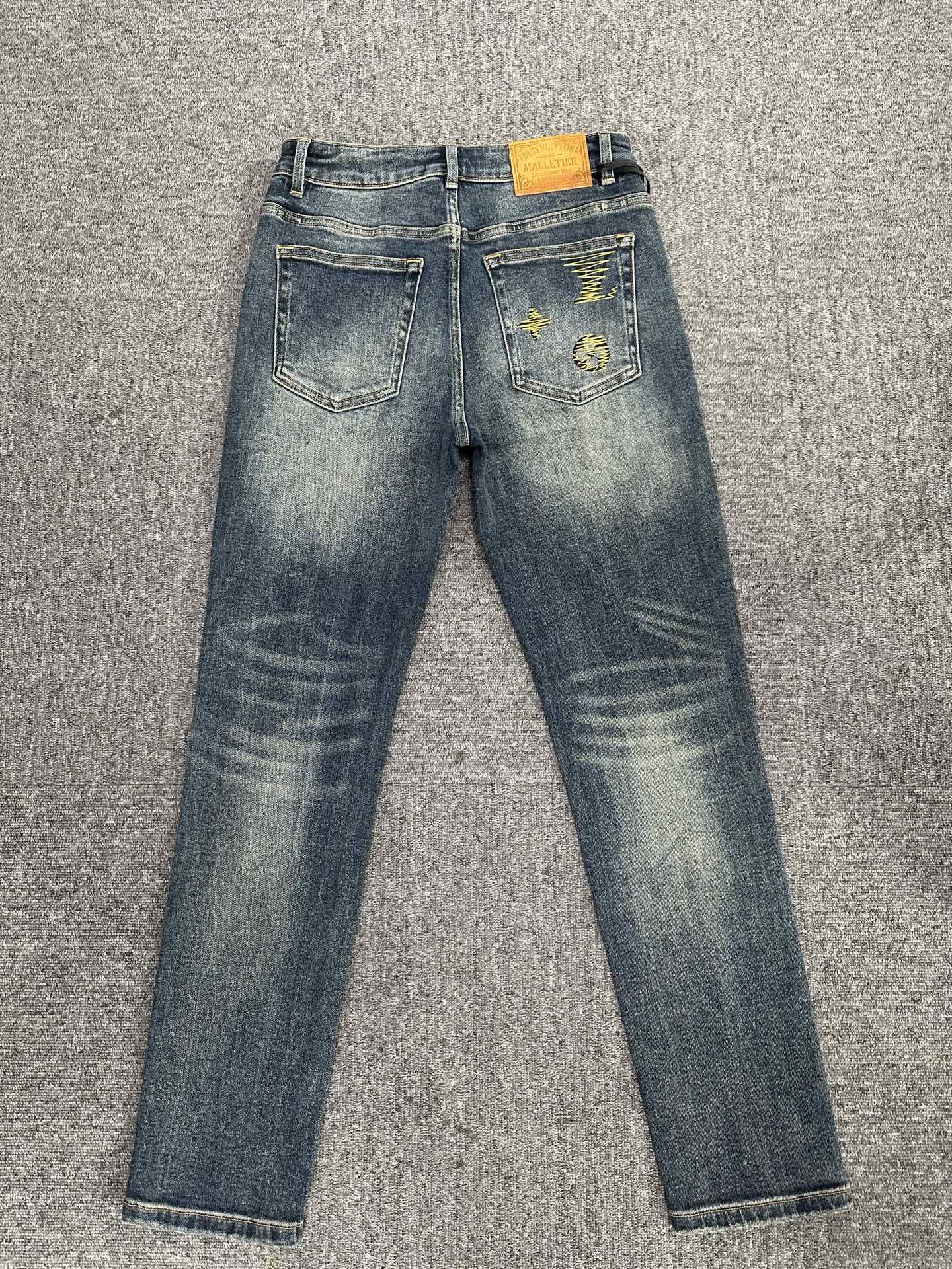 Cheap Louis Vuitton Jeans for Men in 227629, $130 USD- [IB227629] - Replica Louis Vuitton Jeans for Men