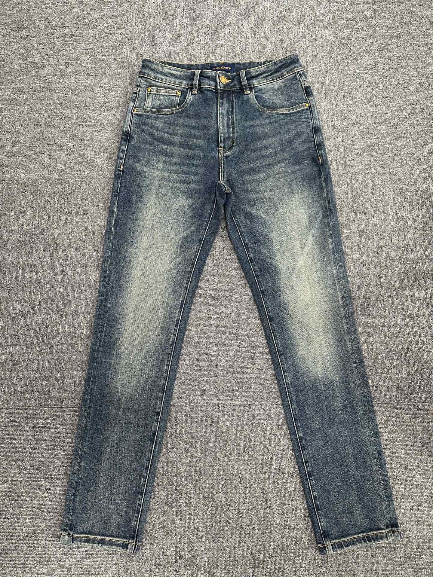 Cheap Louis Vuitton Jeans for Men in 227629, $130 USD- [IB227629] - Replica Louis Vuitton Jeans for Men