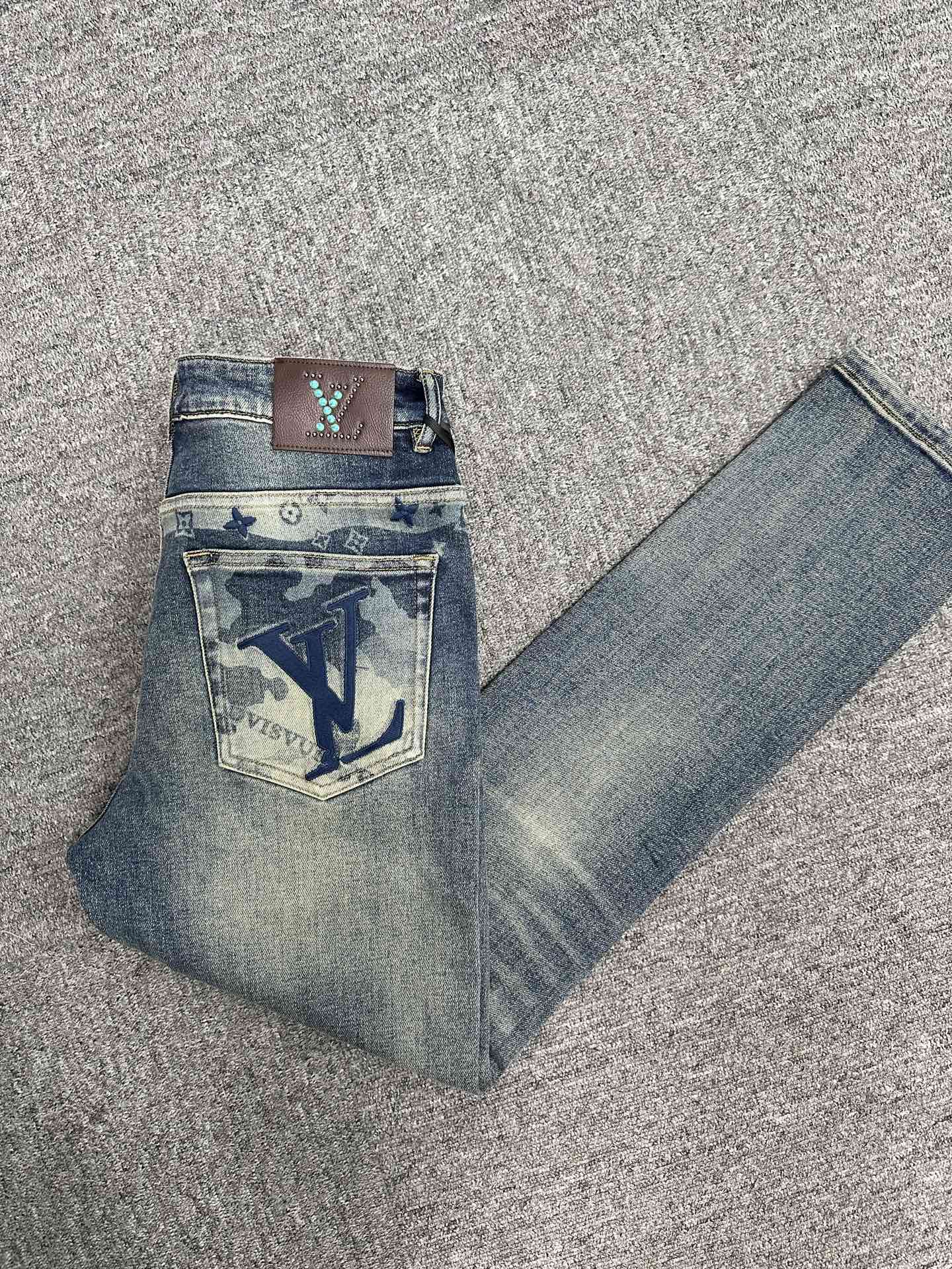 Cheap Louis Vuitton Jeans for Men in 227630, $140 USD- [IB227630] - Replica Louis Vuitton Jeans for Men