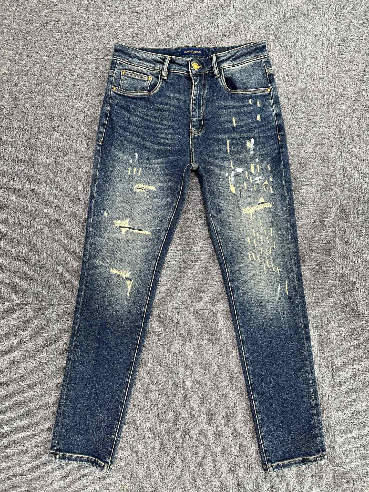 Cheap Louis Vuitton Jeans for Men in 227632, $140 USD- [IB227632] - Replica Louis Vuitton Jeans for Men