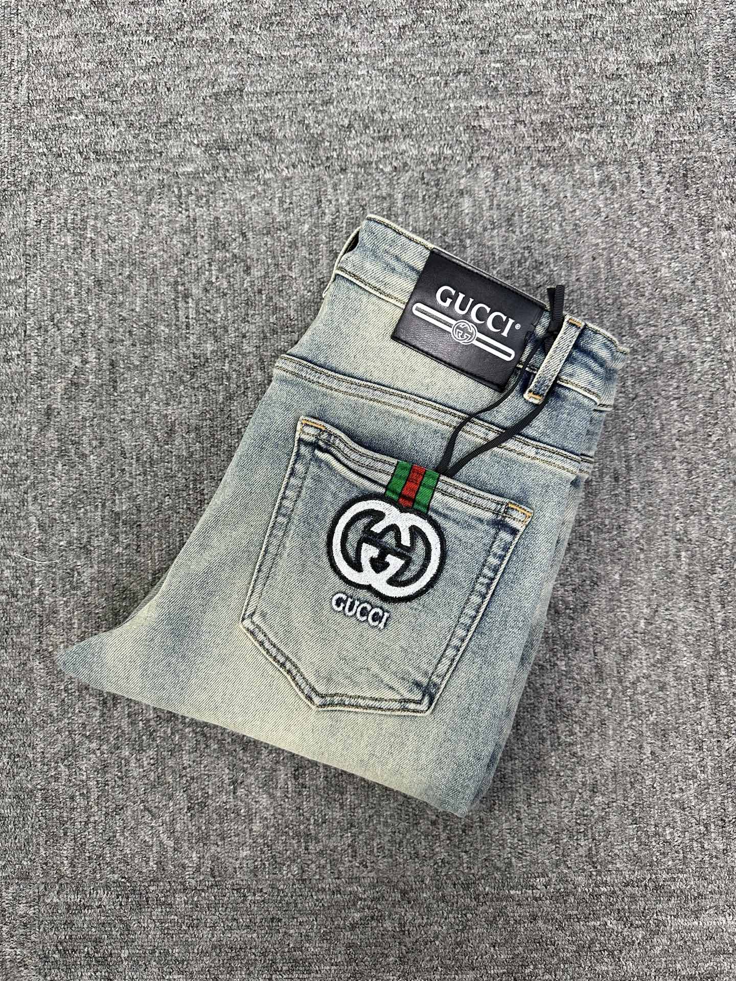 Cheap Gucci Jeans for Men in 227635, $140 USD- [IB227635] - Replica Gucci Jeans for Men