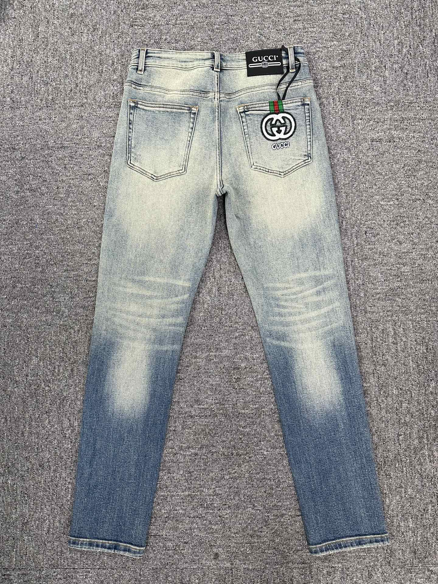 Cheap Gucci Jeans for Men in 227635, $140 USD- [IB227635] - Replica Gucci Jeans for Men