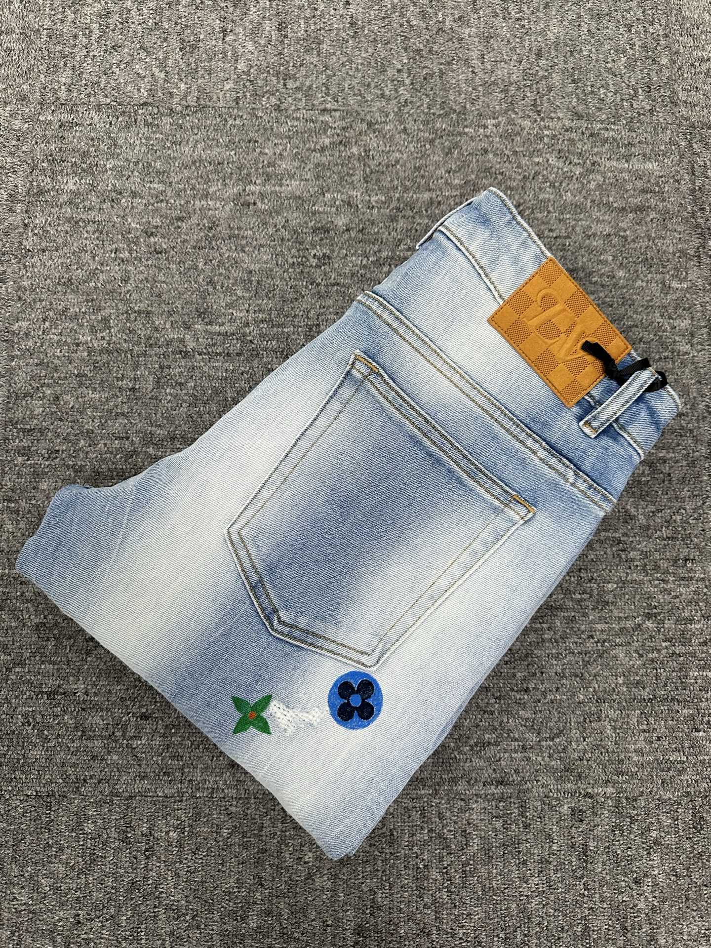 Cheap Louis Vuitton Jeans for Men in 227638, $155 USD- [IB227638] - Replica Louis Vuitton Jeans for Men