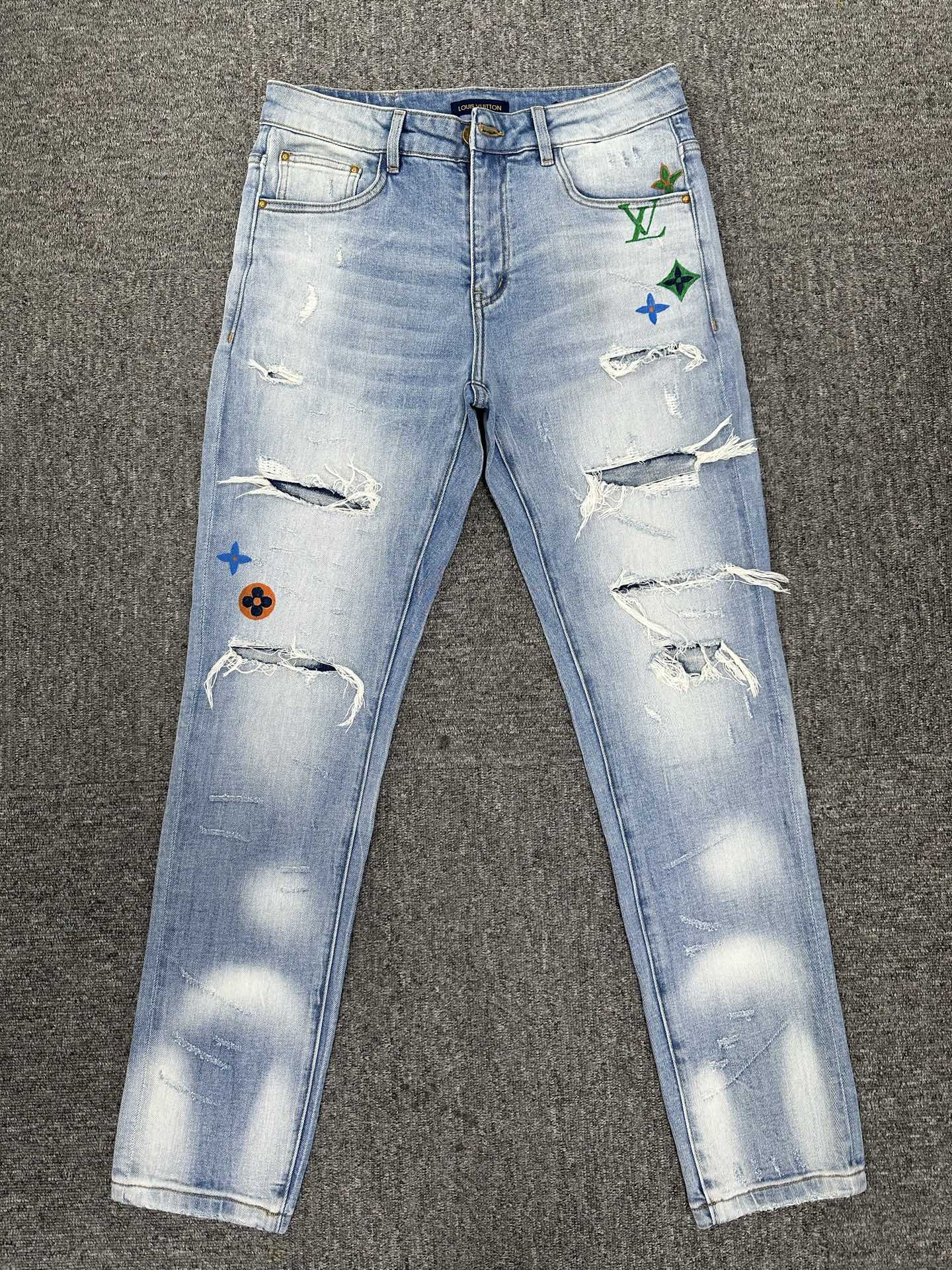 Cheap Louis Vuitton Jeans for Men in 227638, $155 USD- [IB227638] - Replica Louis Vuitton Jeans for Men