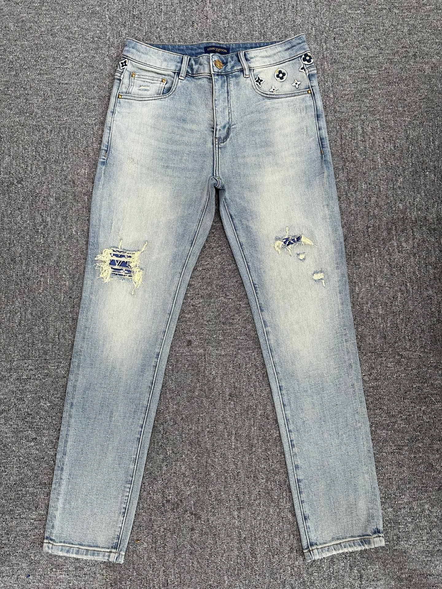 Cheap Louis Vuitton Jeans for Men in 227641, $140 USD- [IB227641] - Replica Louis Vuitton Jeans for Men