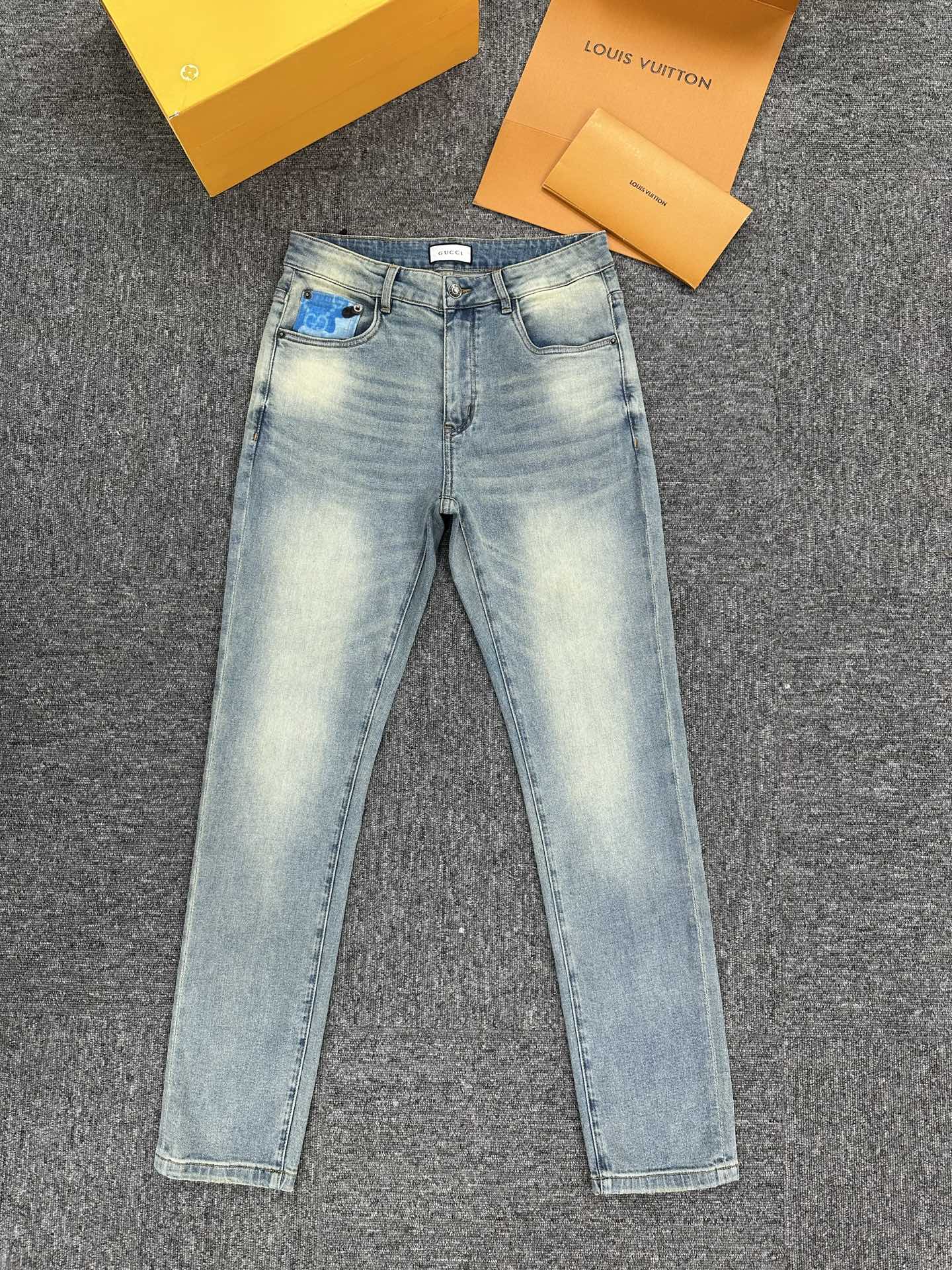 Cheap Gucci Jeans for Men in 227652, $140 USD- [IB227652] - Replica Gucci Jeans for Men