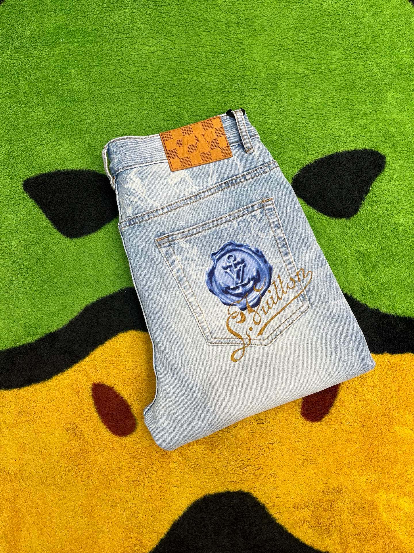 Cheap Louis Vuitton Jeans for Men in 227657, $125 USD- [IB227657] - Replica Louis Vuitton Jeans for Men