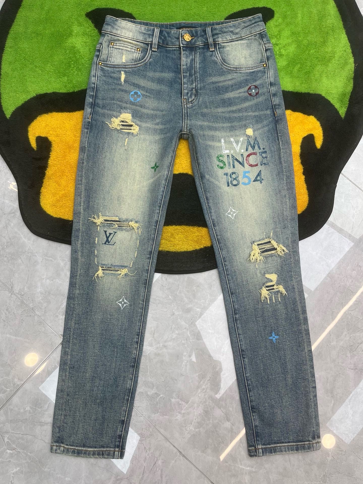 Cheap Louis Vuitton Jeans for Men in 227658, $140 USD- [IB227658] - Replica Louis Vuitton Jeans for Men