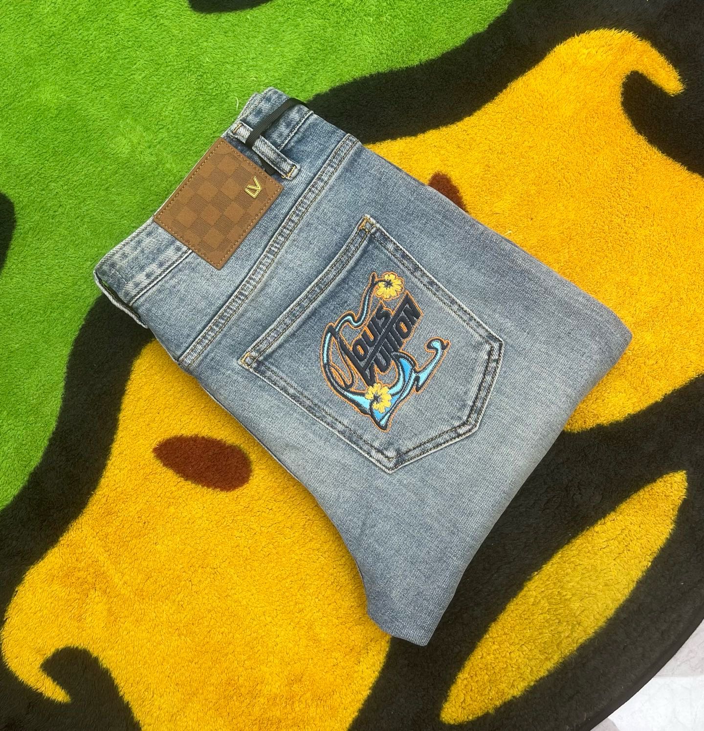 Cheap Louis Vuitton Jeans for Men in 227661, $140 USD- [IB227661] - Replica Louis Vuitton Jeans for Men