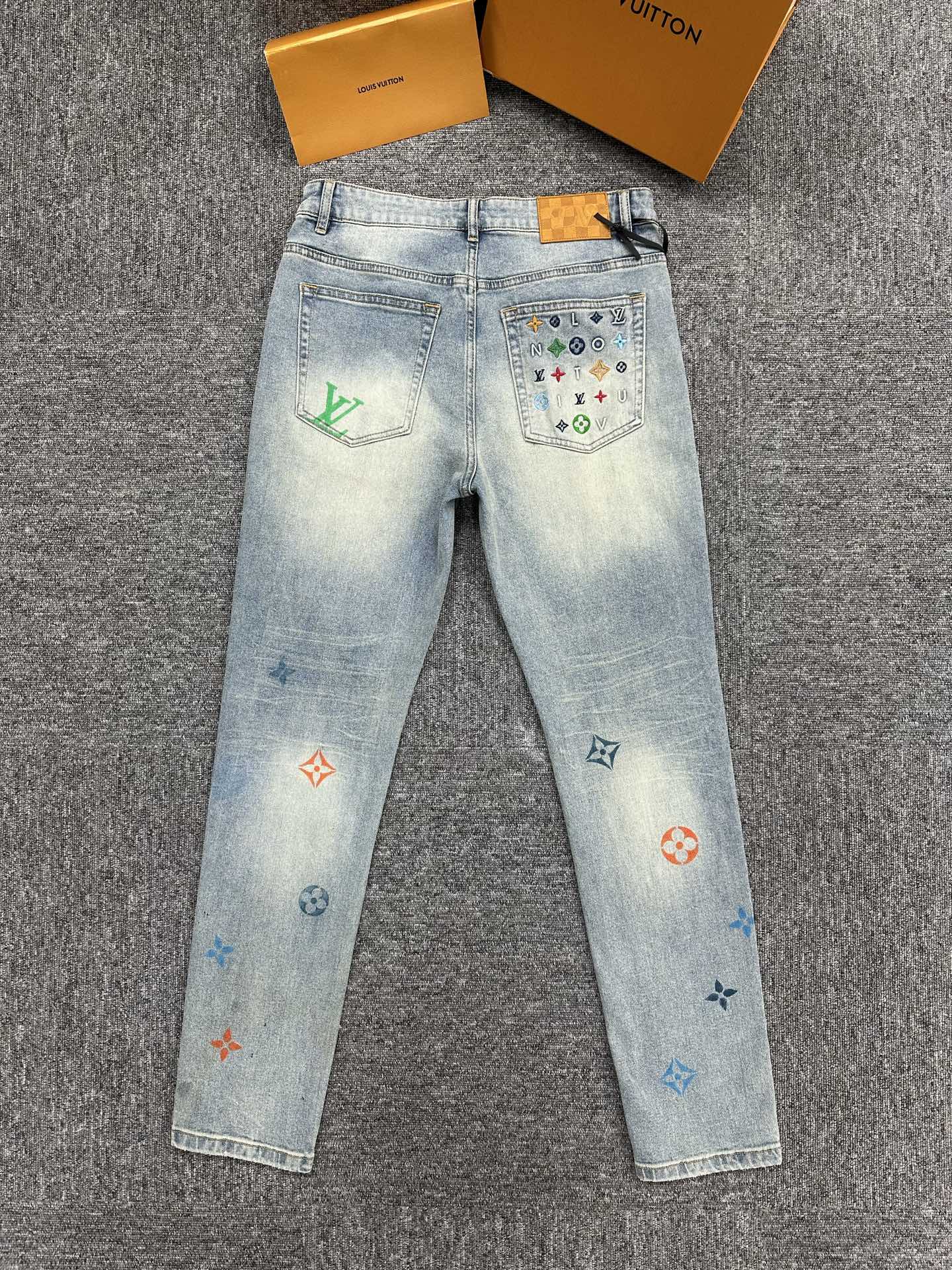 Cheap Louis Vuitton Jeans for Men in 227669, $140 USD- [IB227669] - Replica Louis Vuitton Jeans for Men