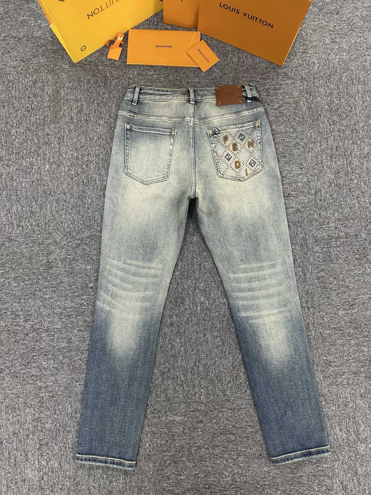 Cheap Fendi Jeans for Men in 227670, $140 USD- [IB227670] - Replica Fendi Jeans for Men