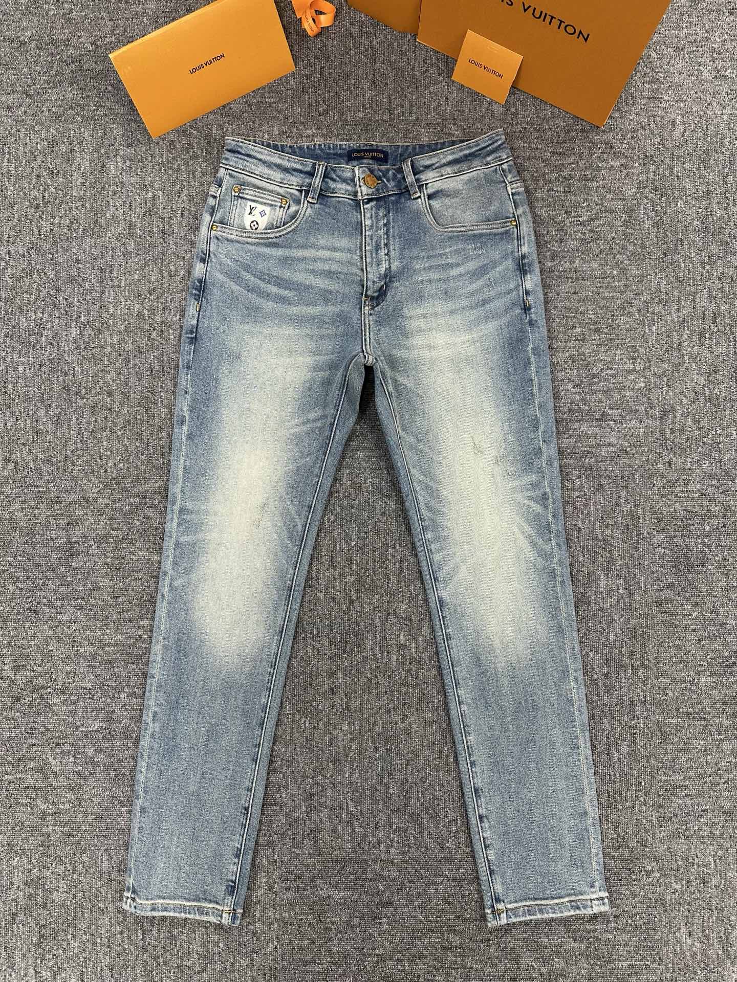 Cheap Louis Vuitton Jeans for Men in 227671, $140 USD- [IB227671] - Replica Louis Vuitton Jeans for Men