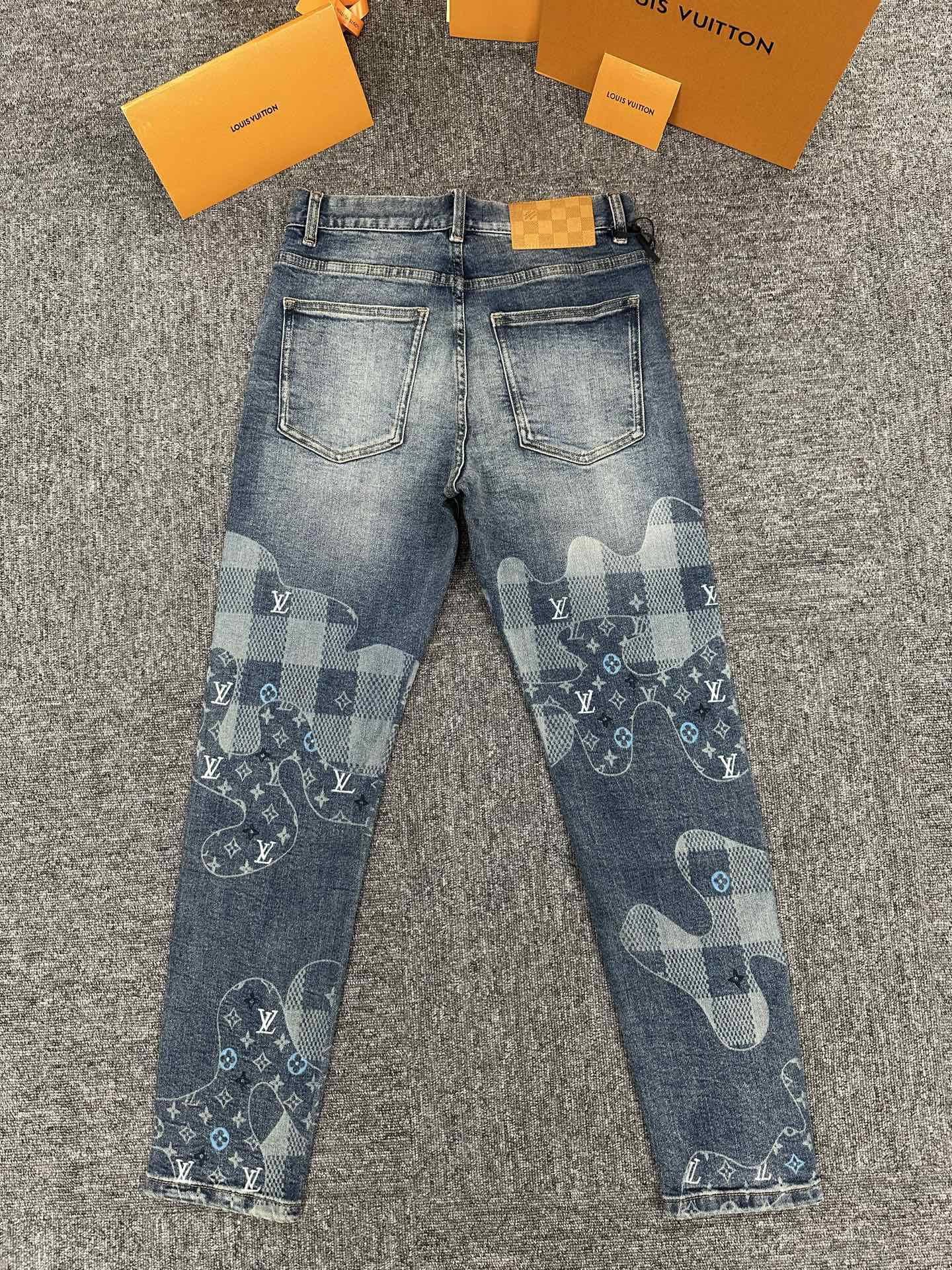 Cheap Louis Vuitton Jeans for Men in 227673, $155 USD- [IB227673] - Replica Louis Vuitton Jeans for Men