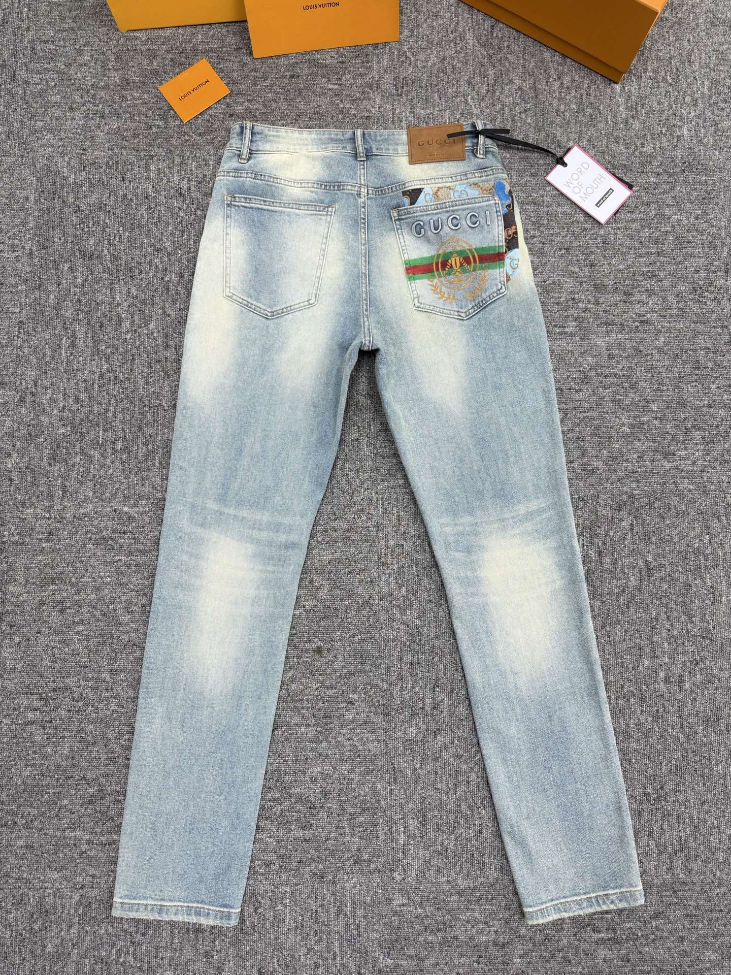 Cheap Gucci Jeans for Men in 227674, $125 USD- [IB227674] - Replica Gucci Jeans for Men