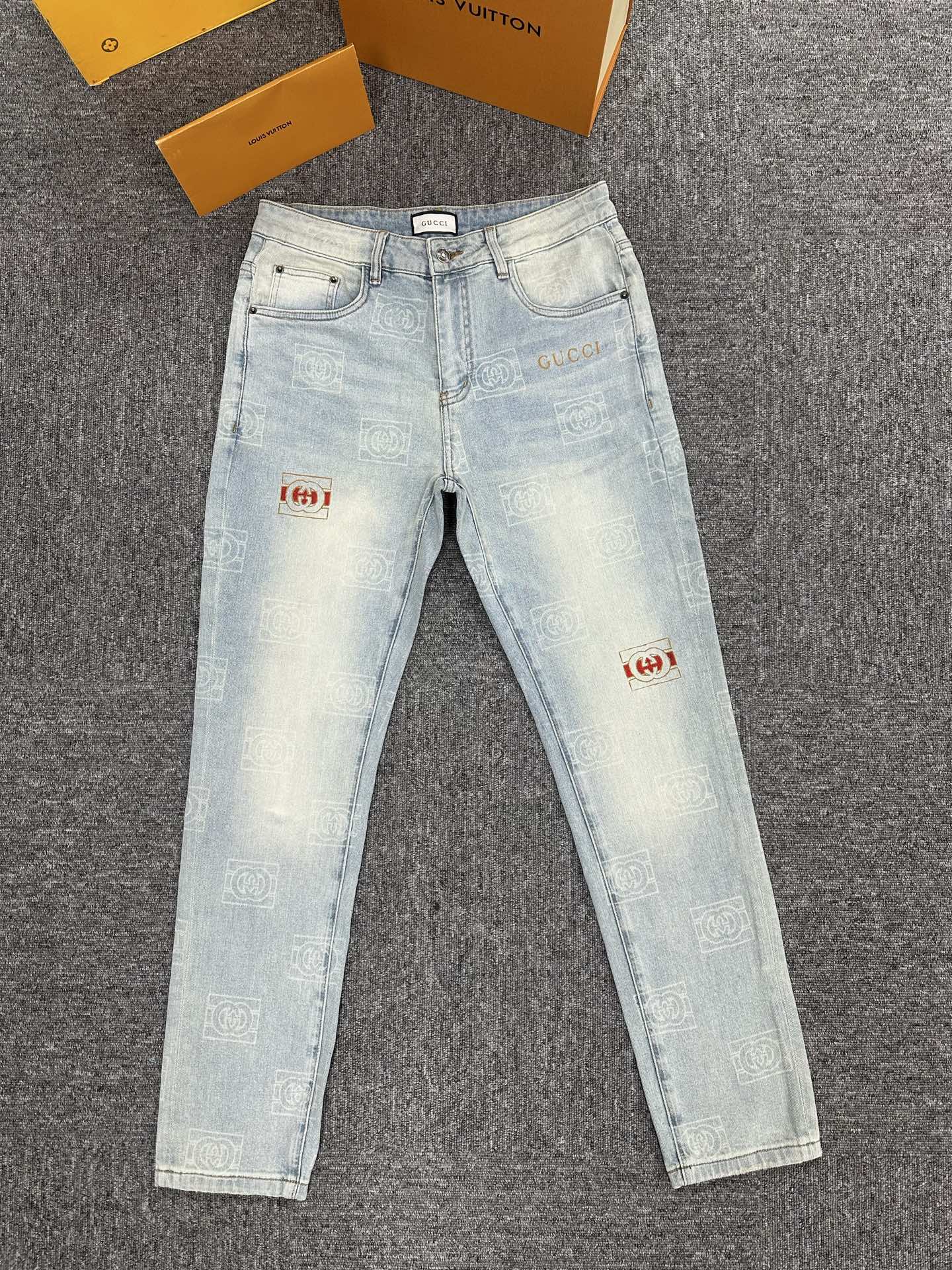 Cheap Gucci Jeans for Men in 227675, $125 USD- [IB227675] - Replica Gucci Jeans for Men