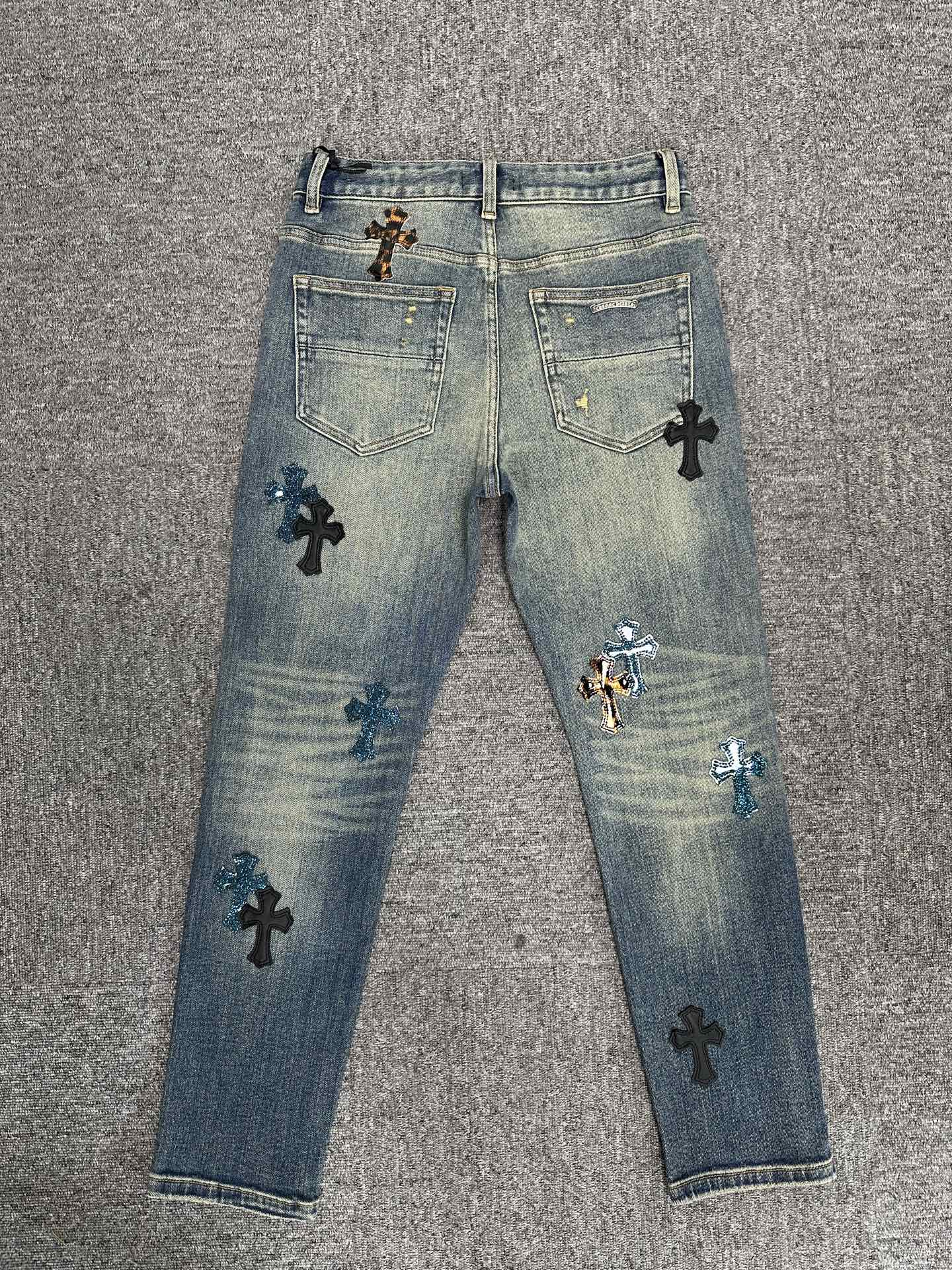 Cheap Chrome Hearts Jeans in 227678, $155 USD- [IB227678] - Replica Chrome Hearts Jeans