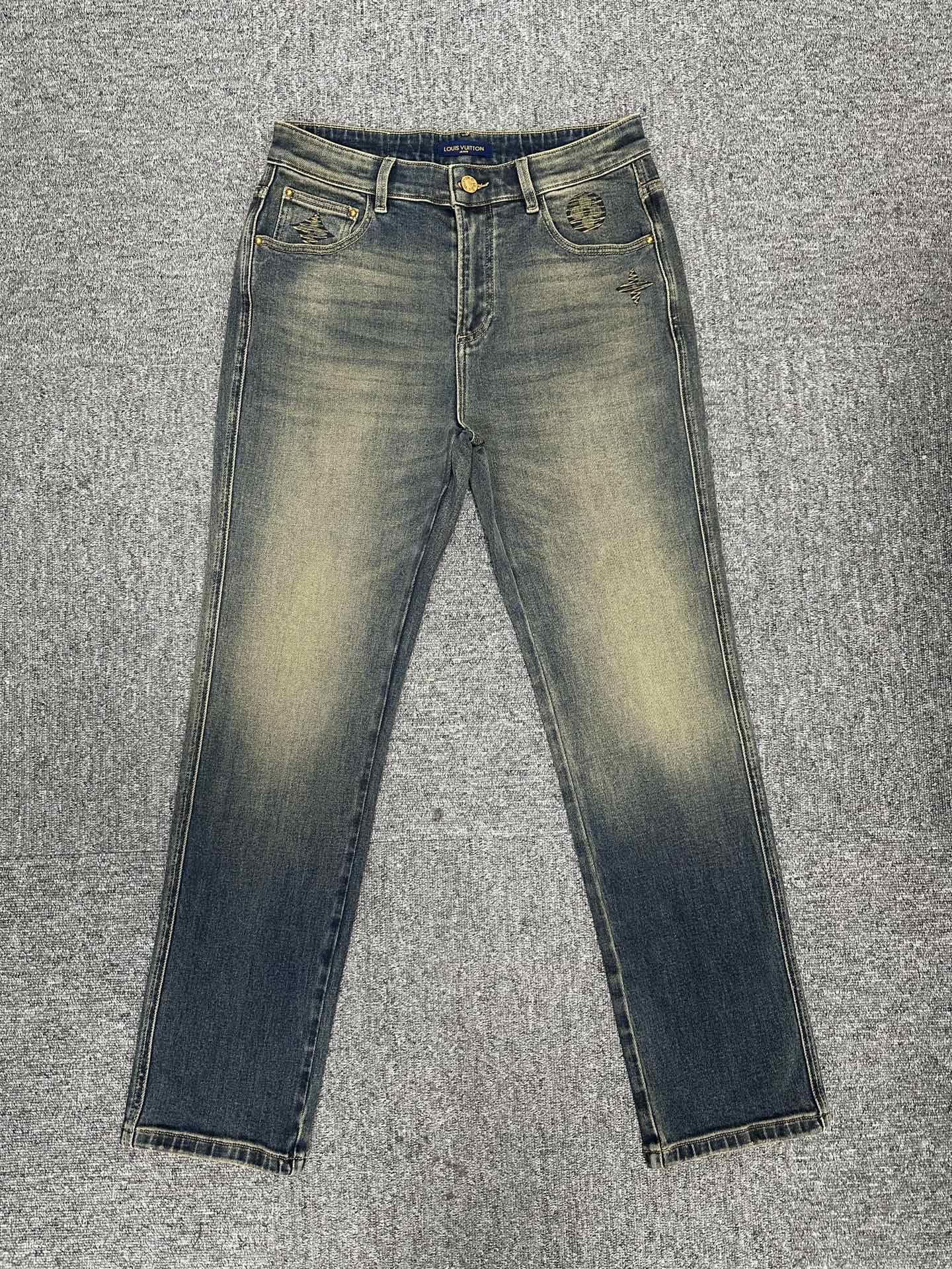 Cheap Louis Vuitton Jeans for Men in 227680, $155 USD- [IB227680] - Replica Louis Vuitton Jeans for Men