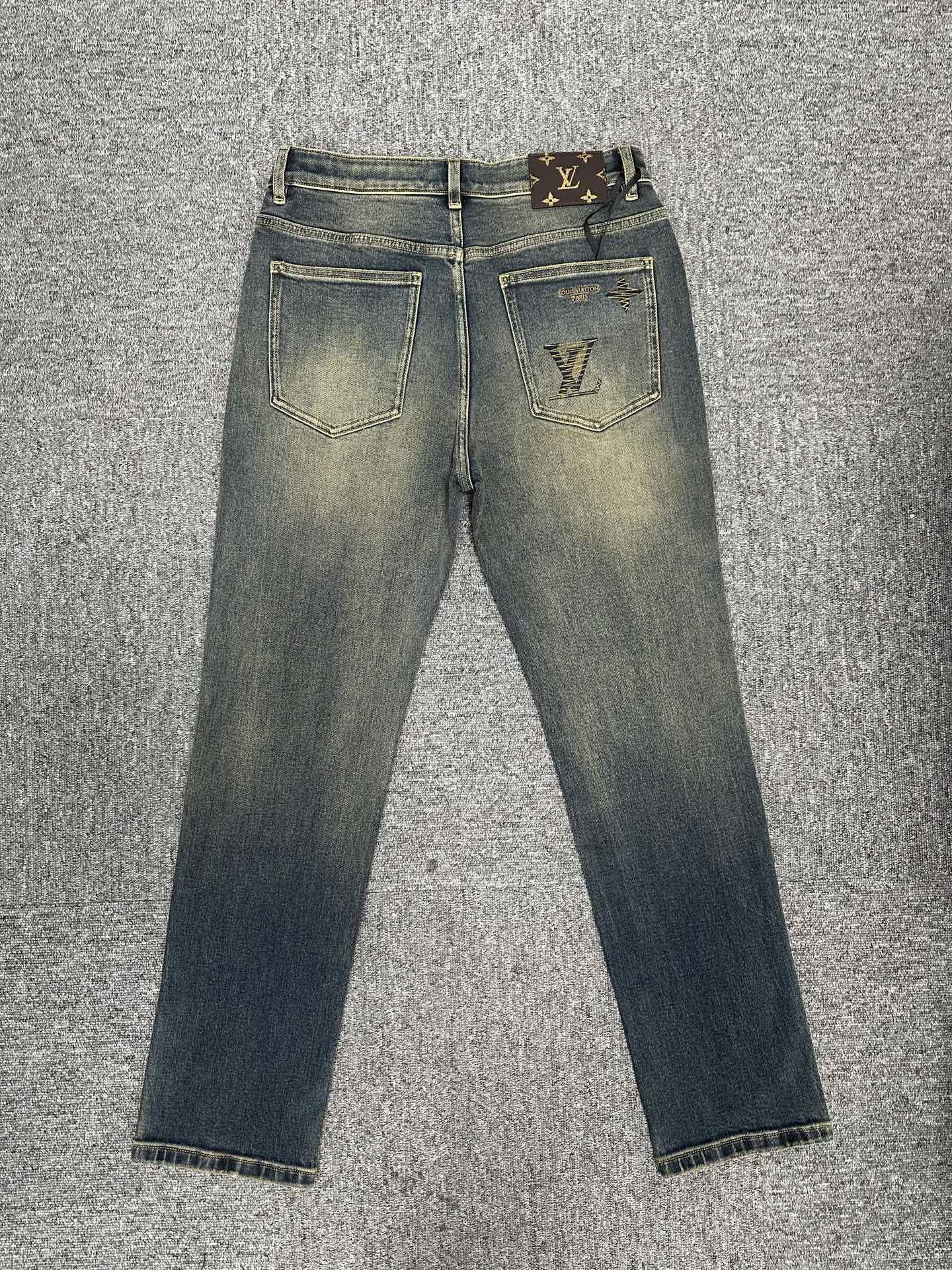 Cheap Louis Vuitton Jeans for Men in 227680, $155 USD- [IB227680] - Replica Louis Vuitton Jeans for Men
