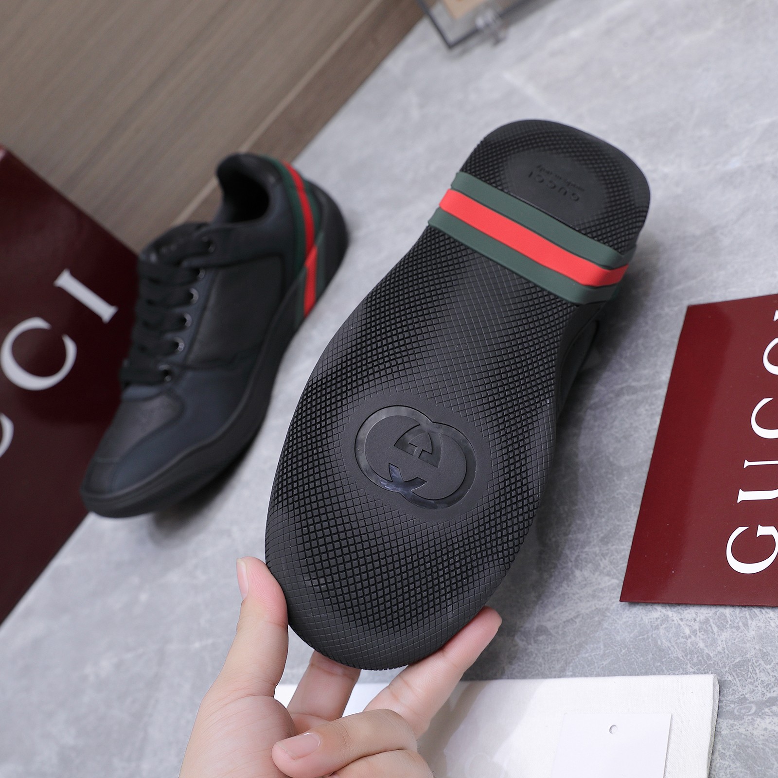 Cheap New Arrivals Gucci Sneakers Size 36-45 in 228373, $100 USD- [IB228373] - Replica Gucci Sneakers For Men