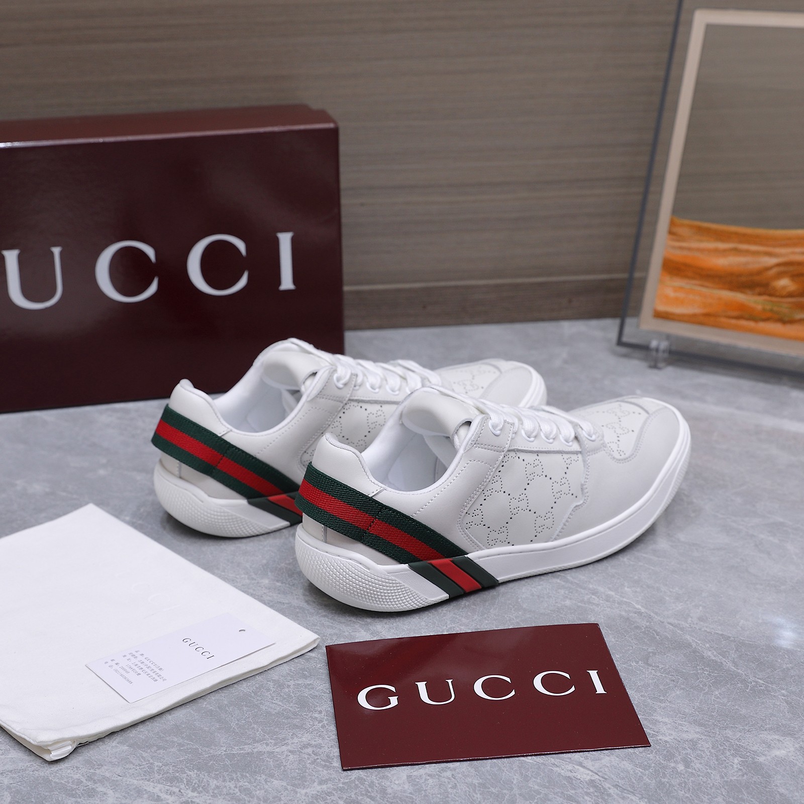 Cheap New Arrivals Gucci Sneakers Size 36-45 in 228374, $100 USD- [IB228374] - Replica Gucci Sneakers For Men