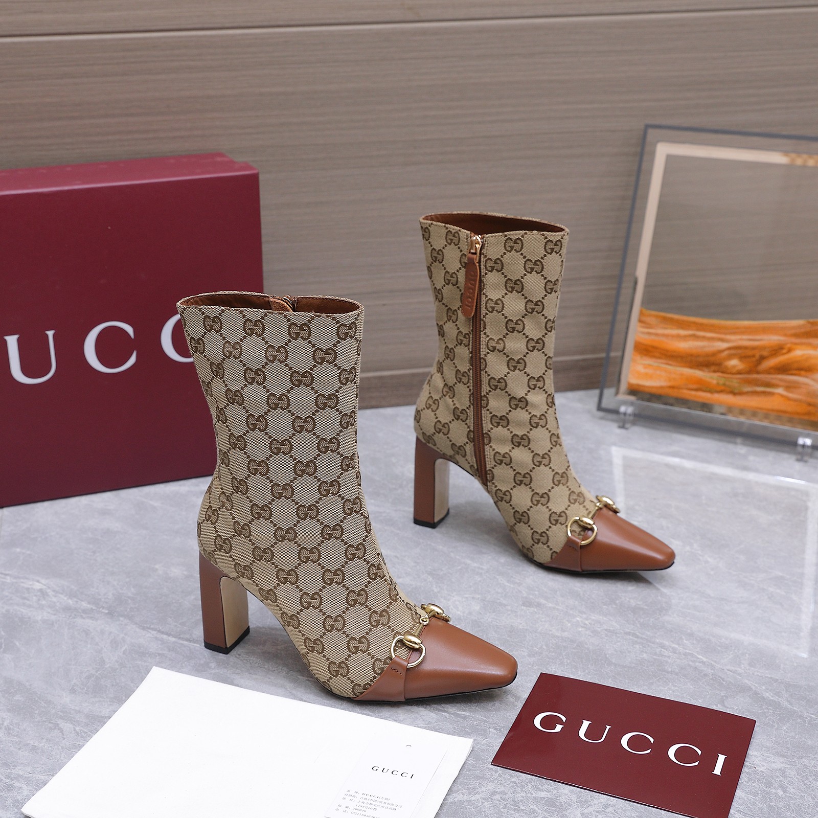 Cheap New Arrivals Gucci Boots For Women in 228377, $135 USD- [IB228377] - Replica Gucci Boots For Women