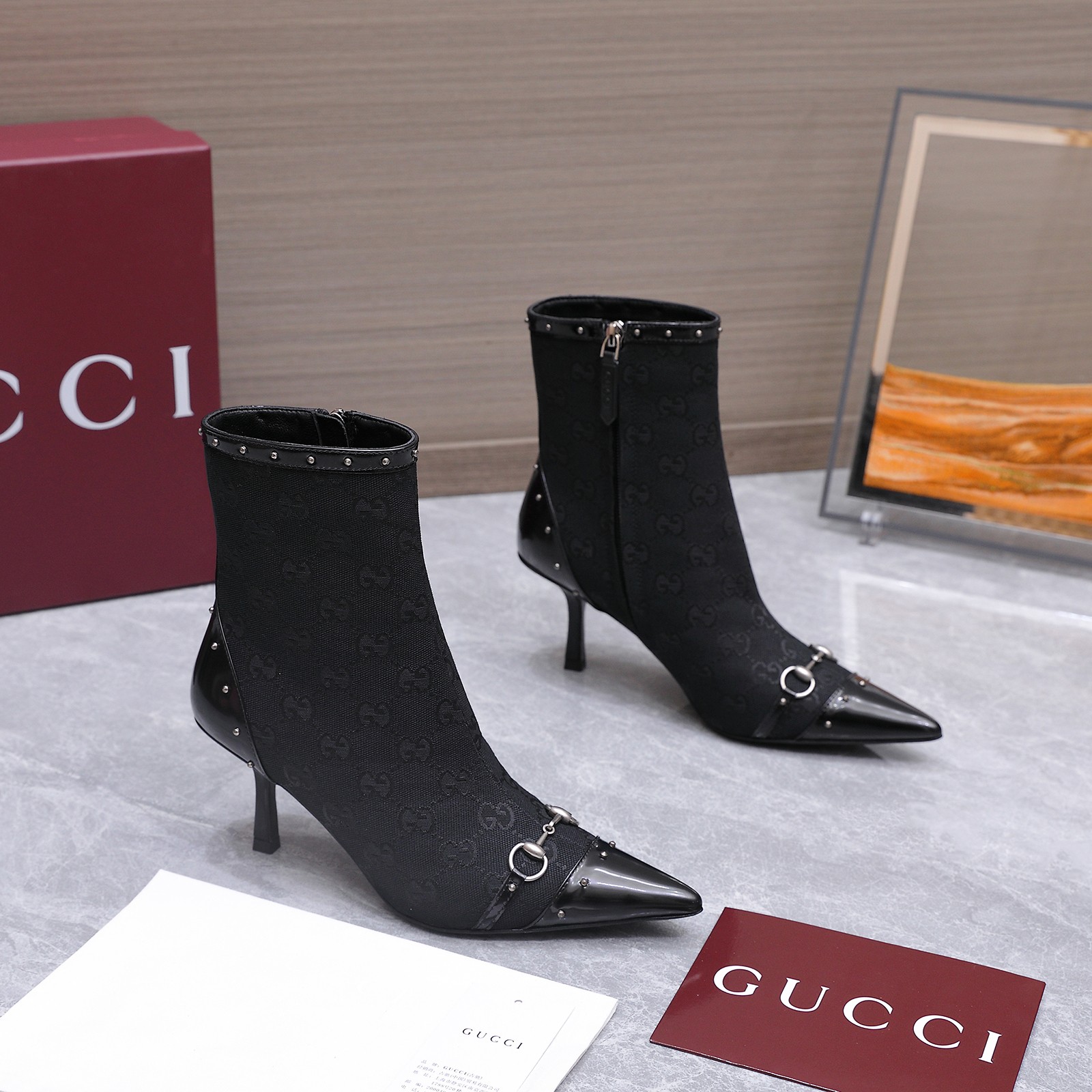 Cheap New Arrivals Gucci Boots For Women in 228387, $145 USD- [IB228387] - Replica Gucci Boots For Women