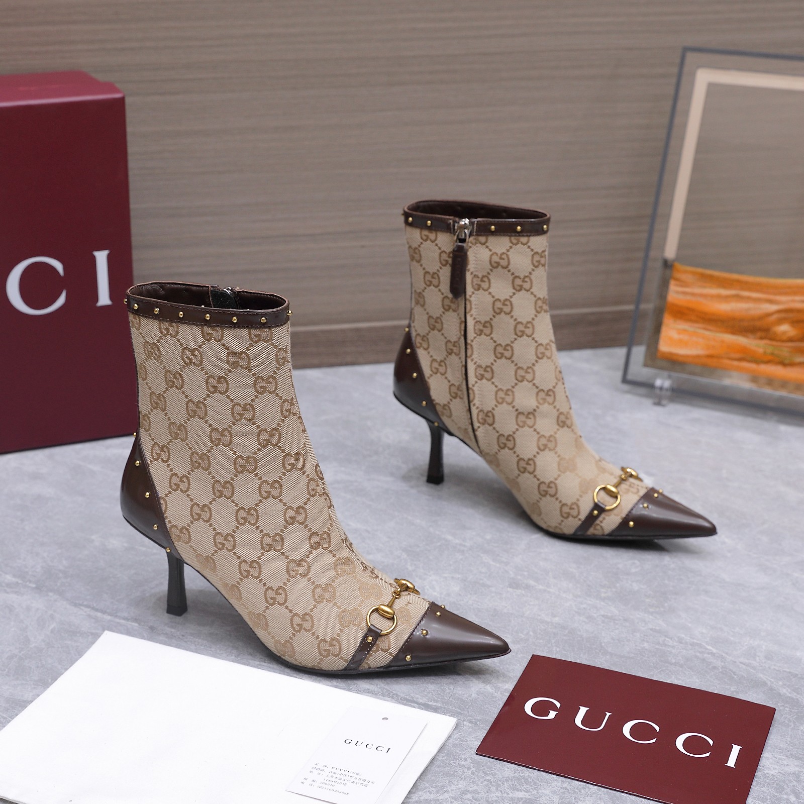 Cheap New Arrivals Gucci Boots For Women in 228390, $145 USD- [IB228390] - Replica Gucci Boots For Women