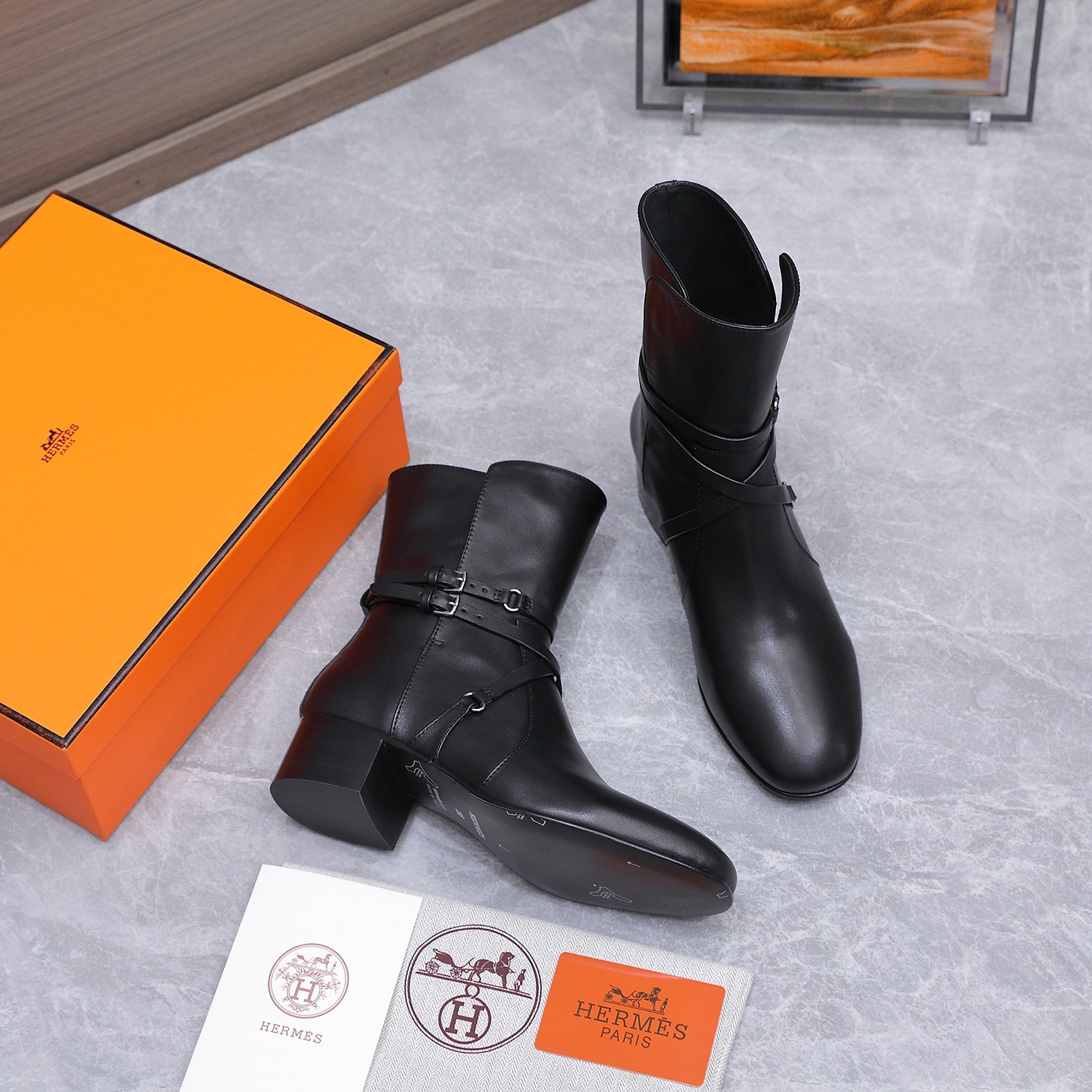 Cheap New Arrivals Hermes Boots For Women in 228392, $125 USD- [IB228392] - Replica Hermes Boots For Women