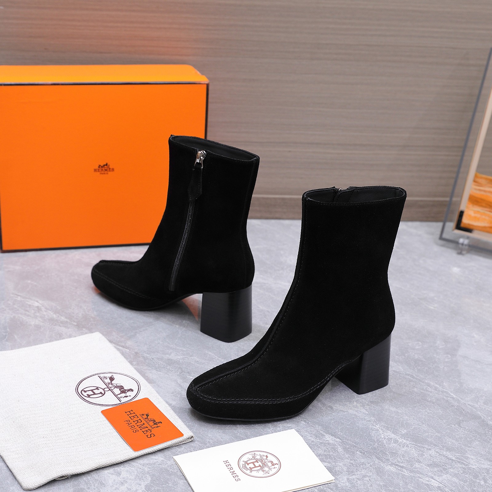 Cheap New Arrivals Hermes Boots For Women in 228400, $125 USD- [IB228400] - Replica Hermes Boots For Women