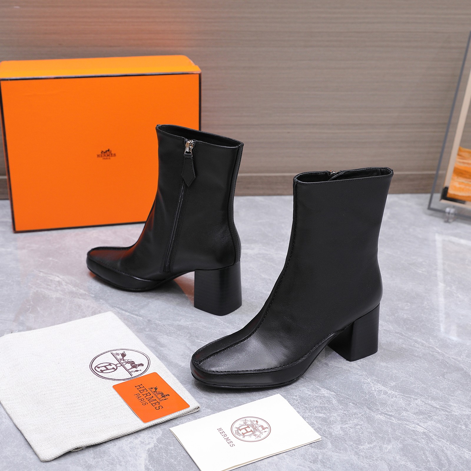 Cheap New Arrivals Hermes Boots For Women in 228404, $125 USD- [IB228404] - Replica Hermes Boots For Women