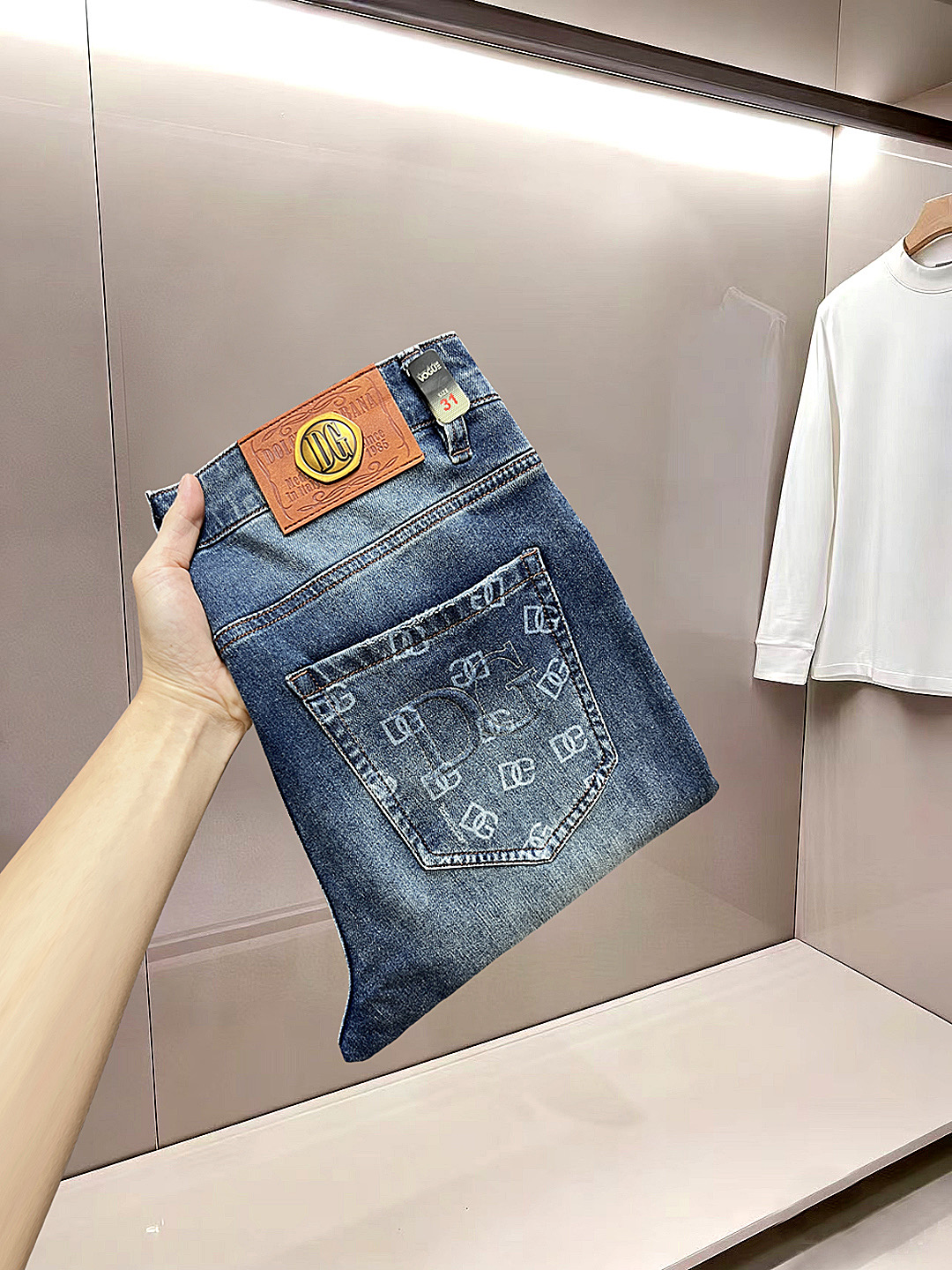 Cheap DG Jeans for Men in 228715, $75 USD- [IB228715] - Replica DG Jeans for Men