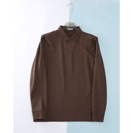 Cheap Burberry Long-Sleeved Polo T-Shirts for Men in 230418, $70 USD- [IB230418] - Replica Burberry Long-Sleeved Polo T-Shirts for Men