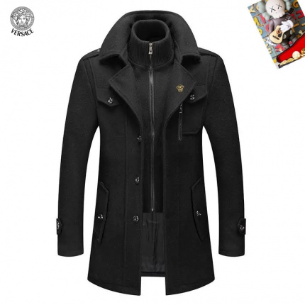 Cheap Versace Thick Coats For Men in 230485, $95 USD- [IB230485] - Replica Versace Thick Coats For Men