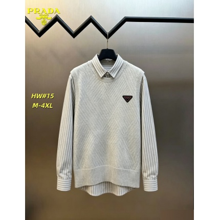 Cheap Prado Sweaters for Men in 230719, $65 USD- [IB230719] - Replica Prado Sweaters for Men