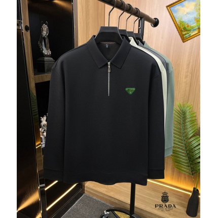 Cheap Proda Long-Sleeved Polo Shirts for Men in 232855, $40 USD- [IB232855] - Replica Proda Long-Sleeved Polo Shirts for Men
