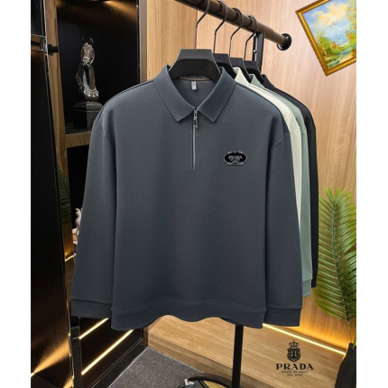 Cheap Proda Long-Sleeved Polo Shirts for Men in 232866, $40 USD- [IB232866] - Replica Proda Long-Sleeved Polo Shirts for Men